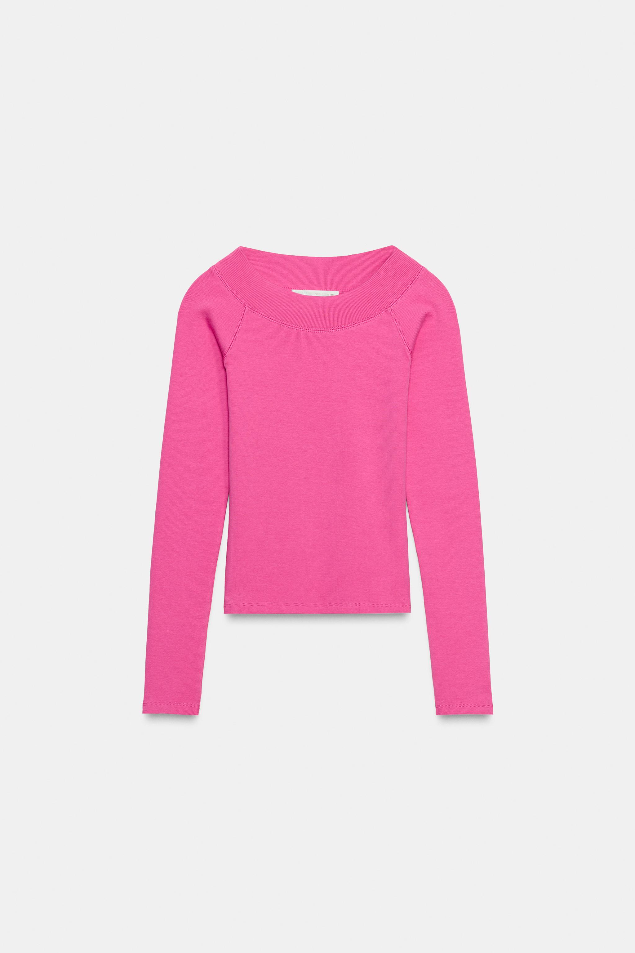 Rib boat-neck T-Shirt
