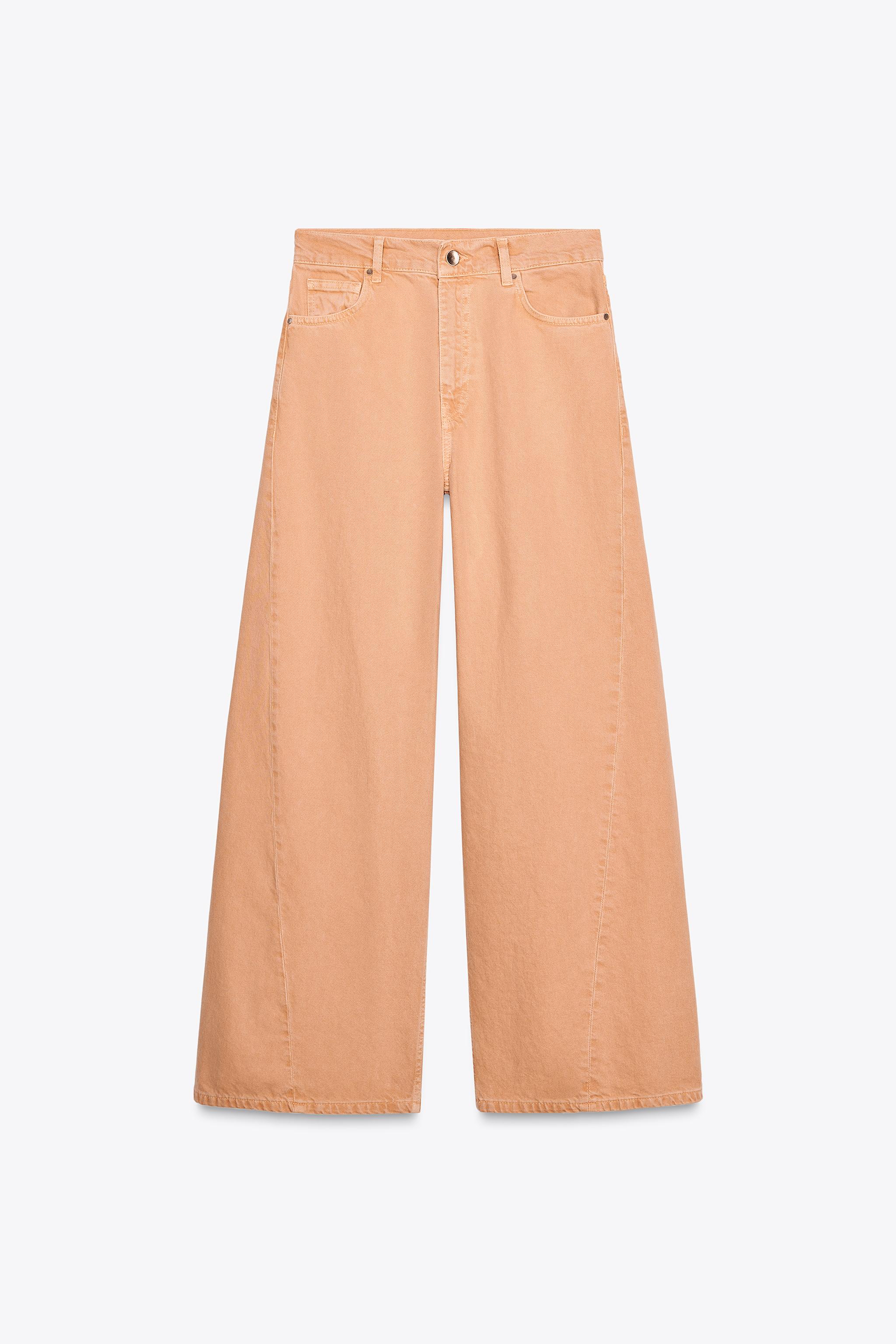 Wide-leg high-waist jeans