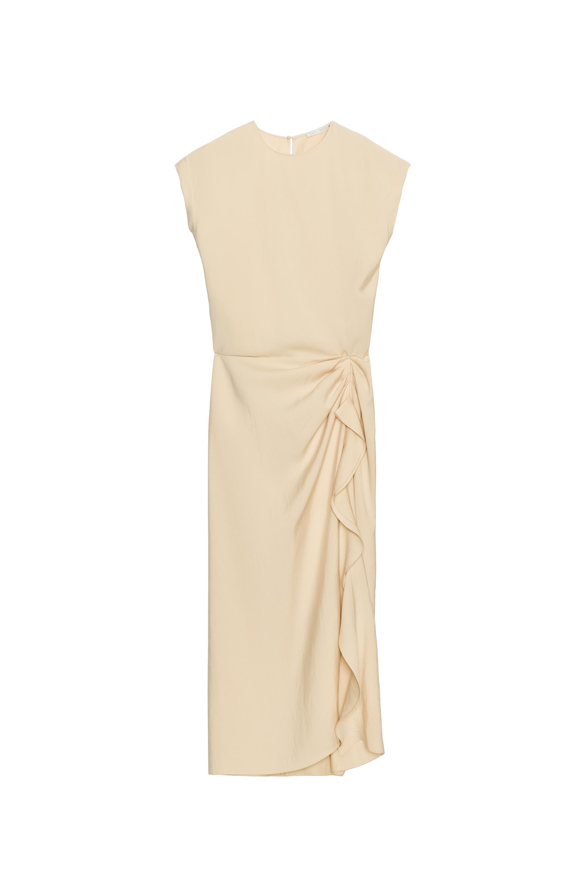 Midi dress with ruffles