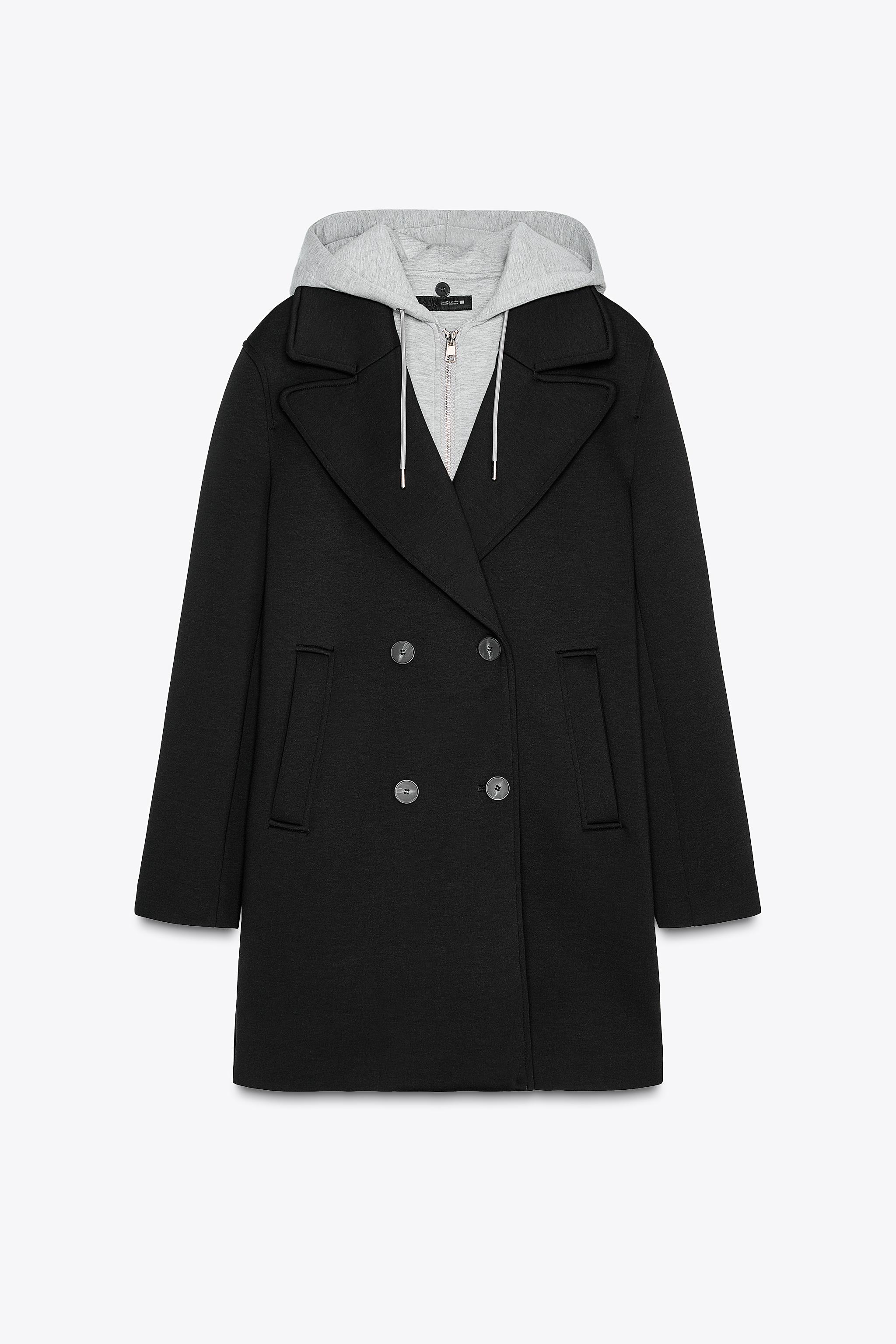 Combined hooded coat