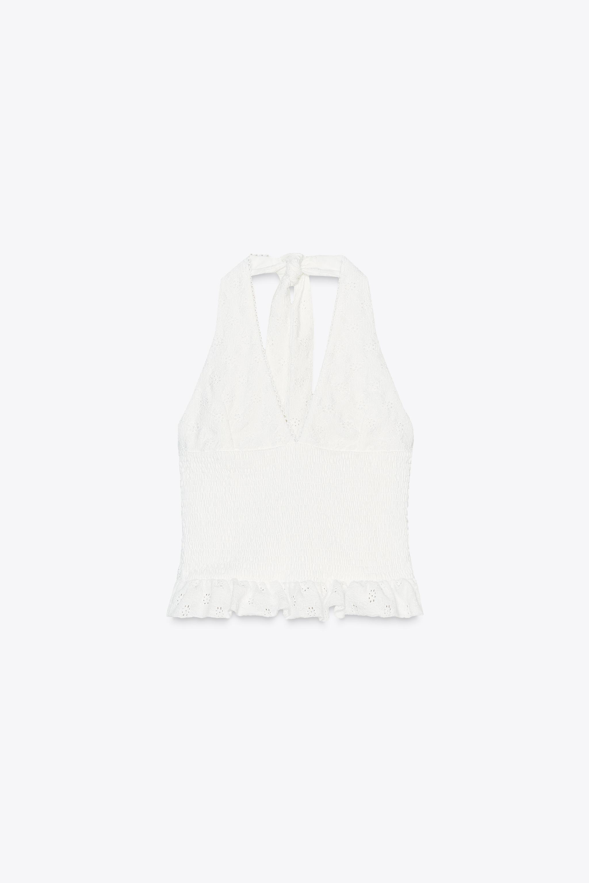 Halterneck contrast top