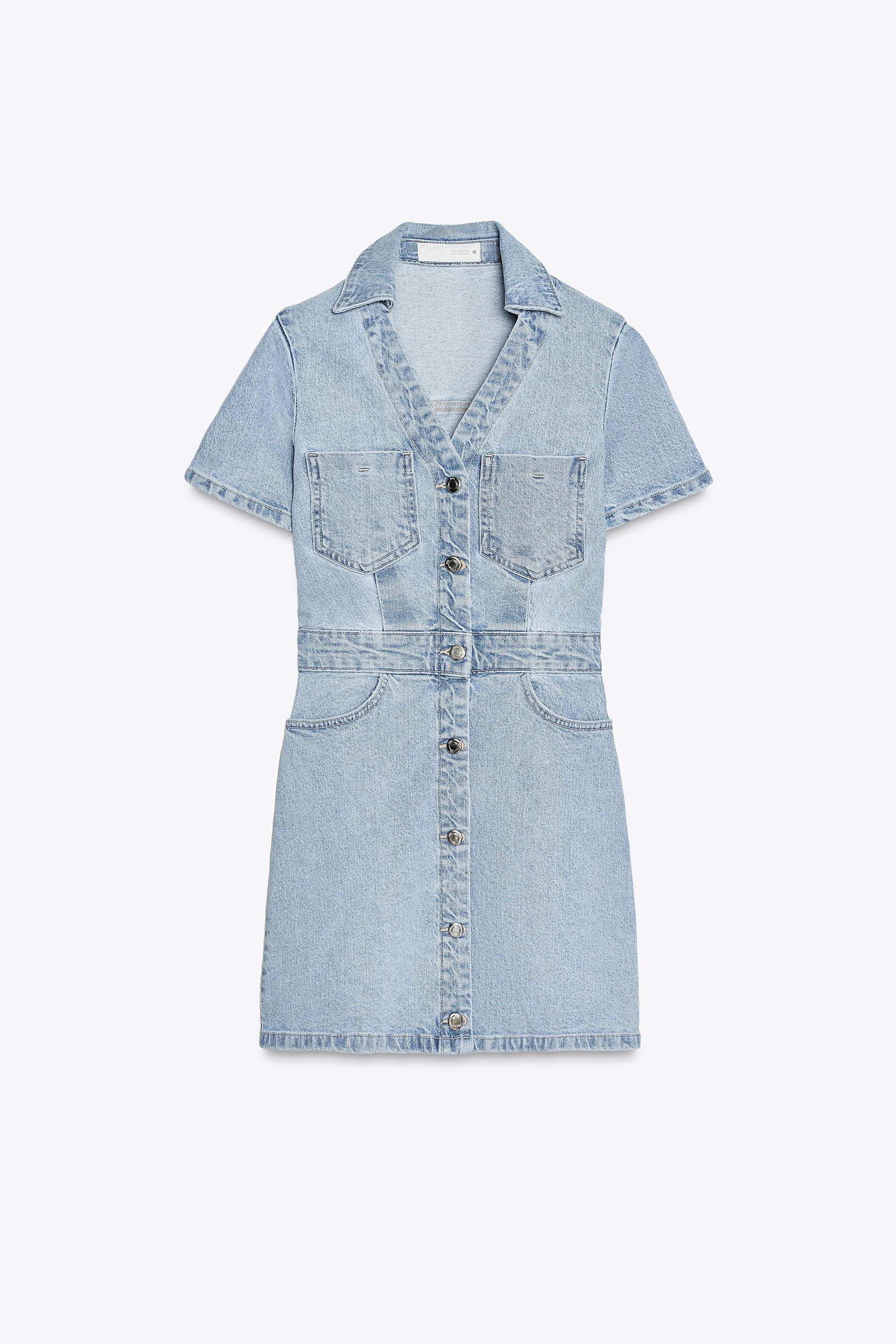 Denim mini dress