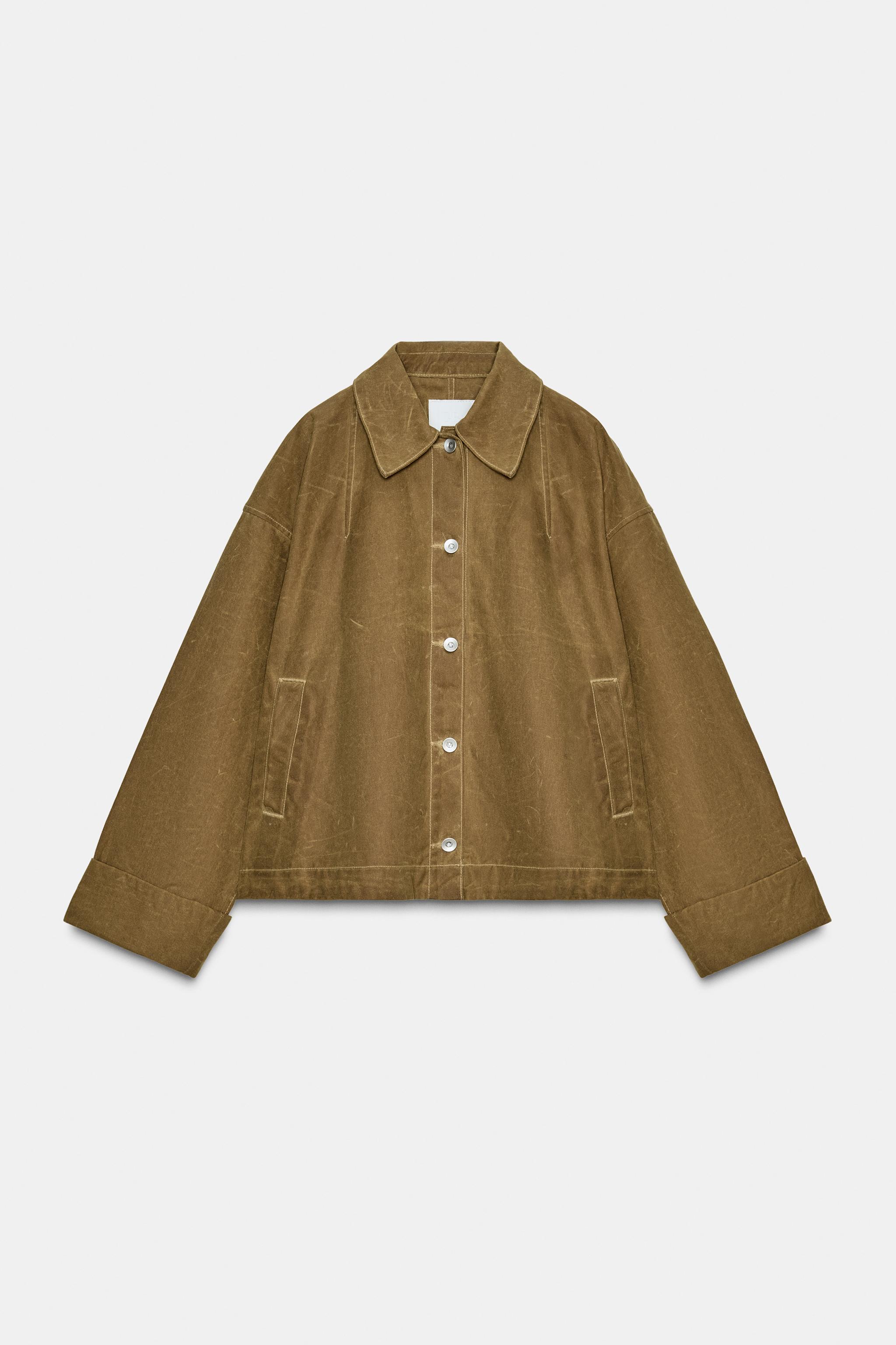 Waxed cape jacket