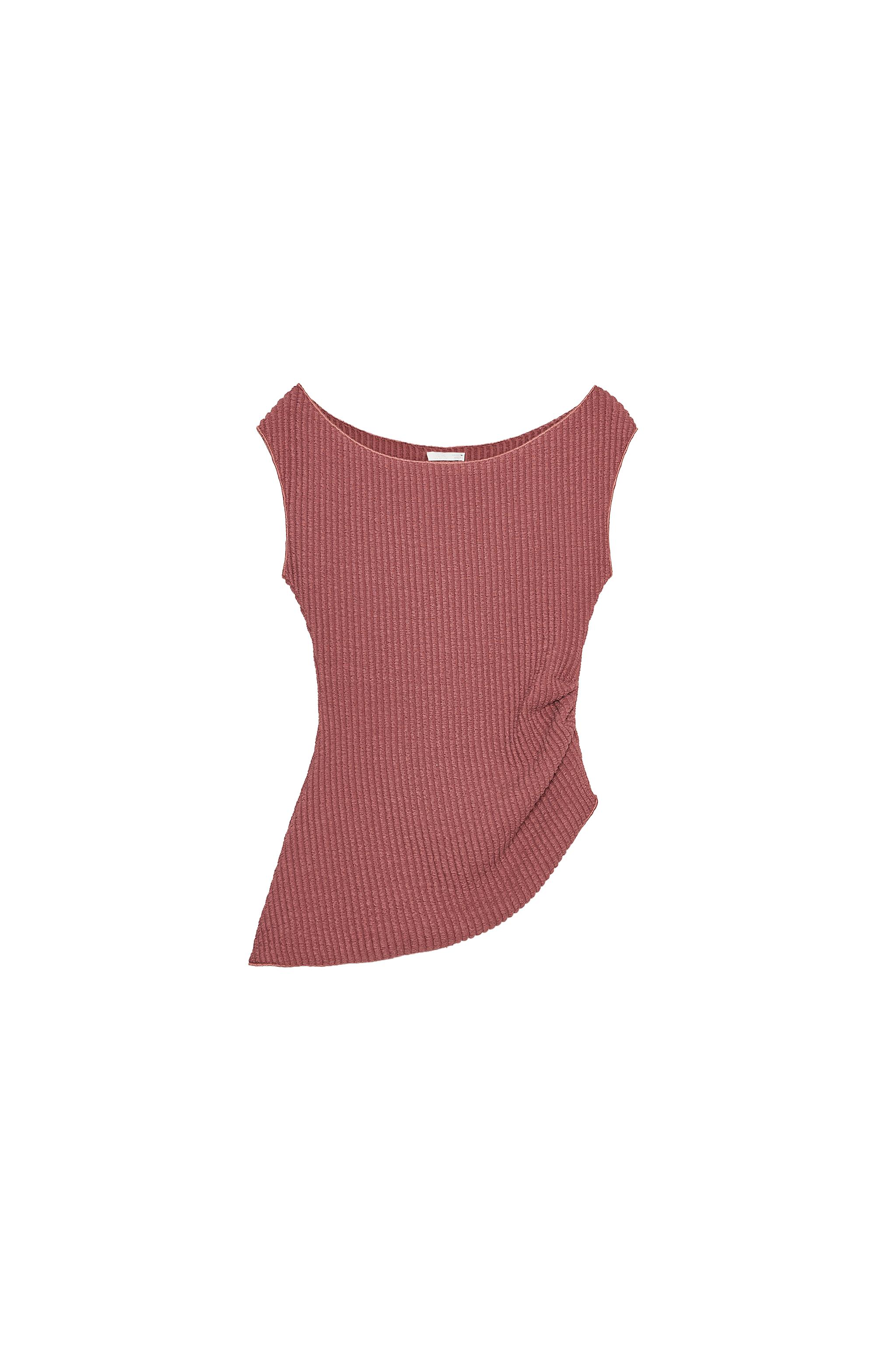 Draped textured top