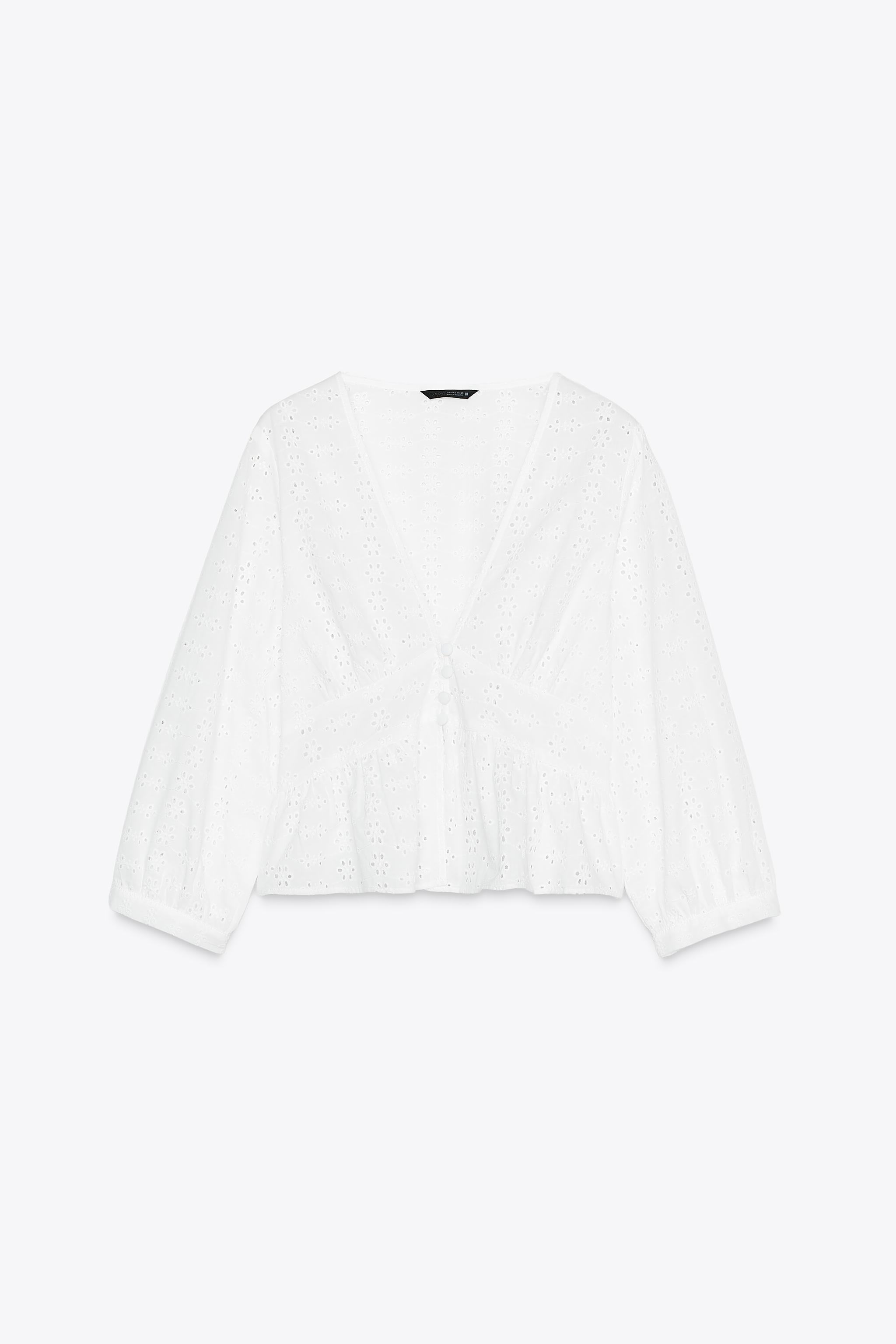 Embroidered Cutout Shirt