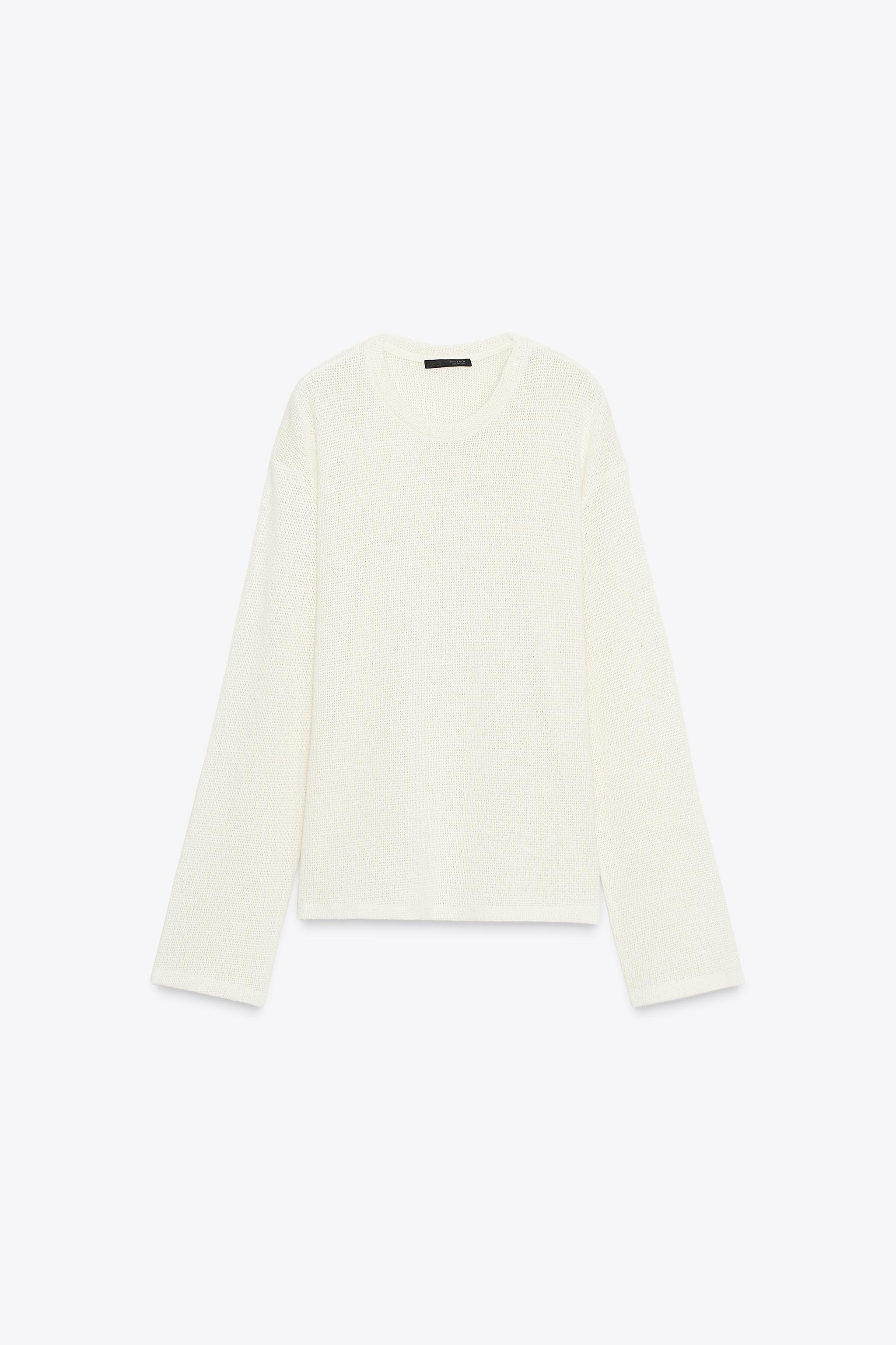 Knit sweater cut