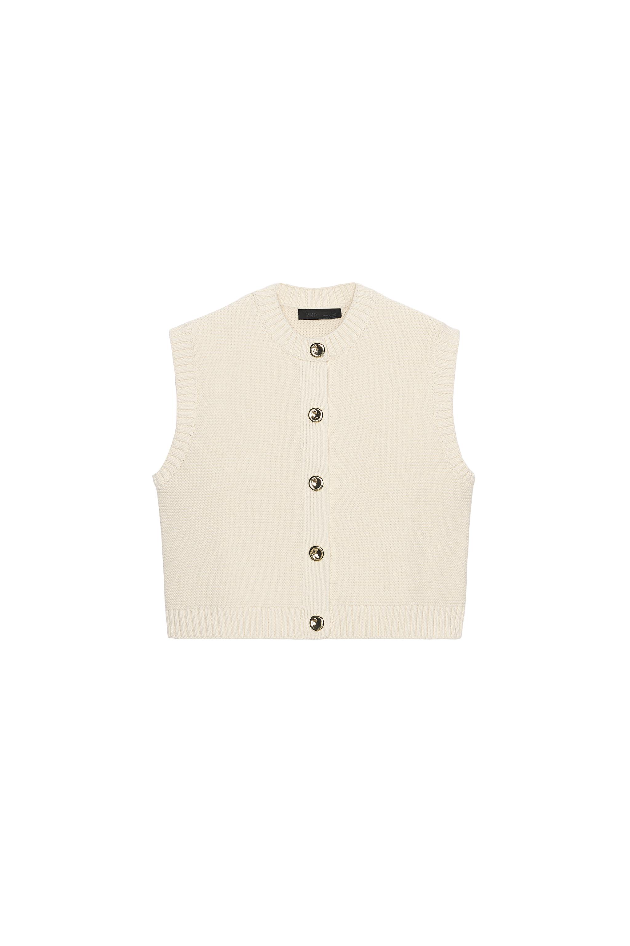 Gold Button Knit Vest