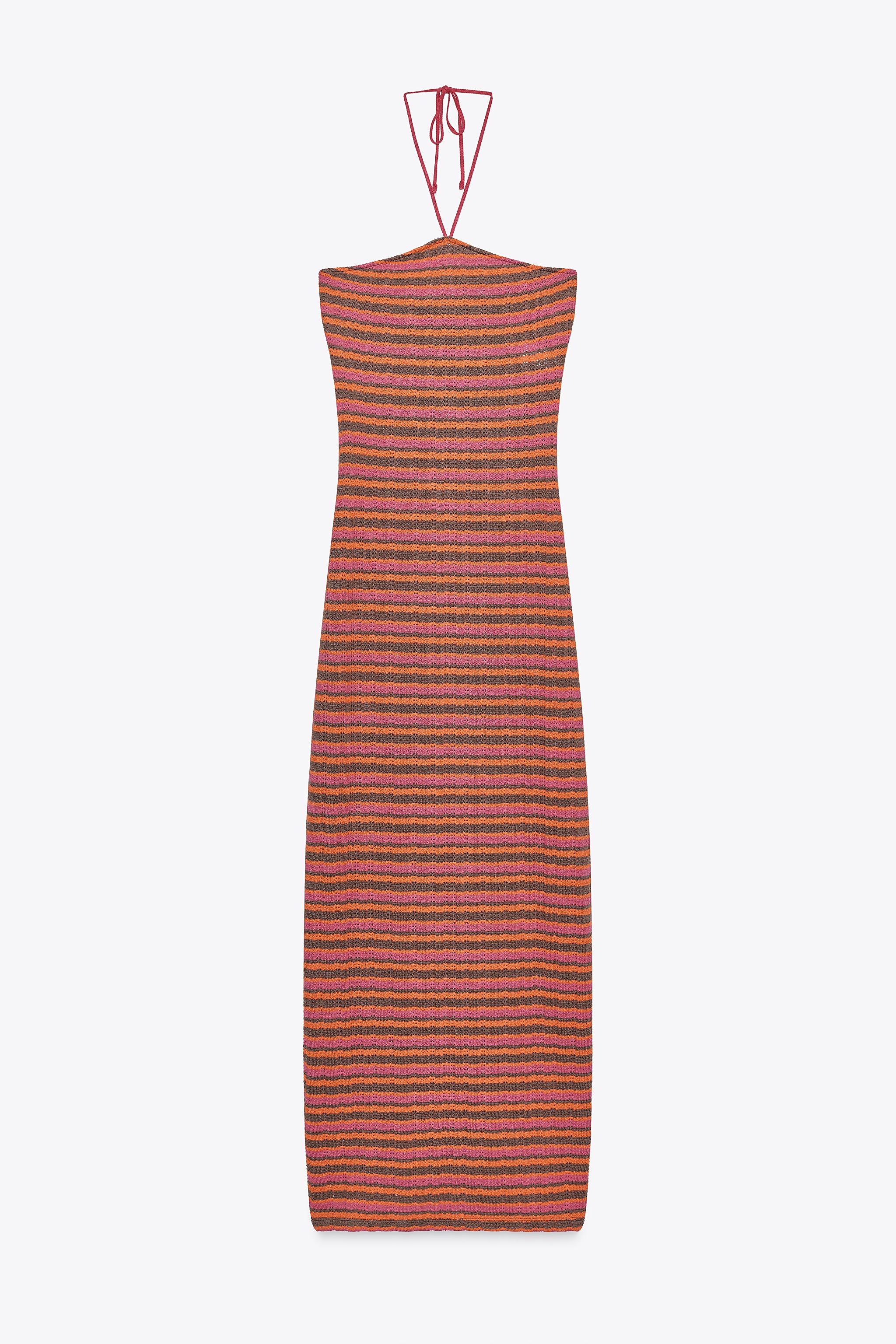 Jacquard striped dress