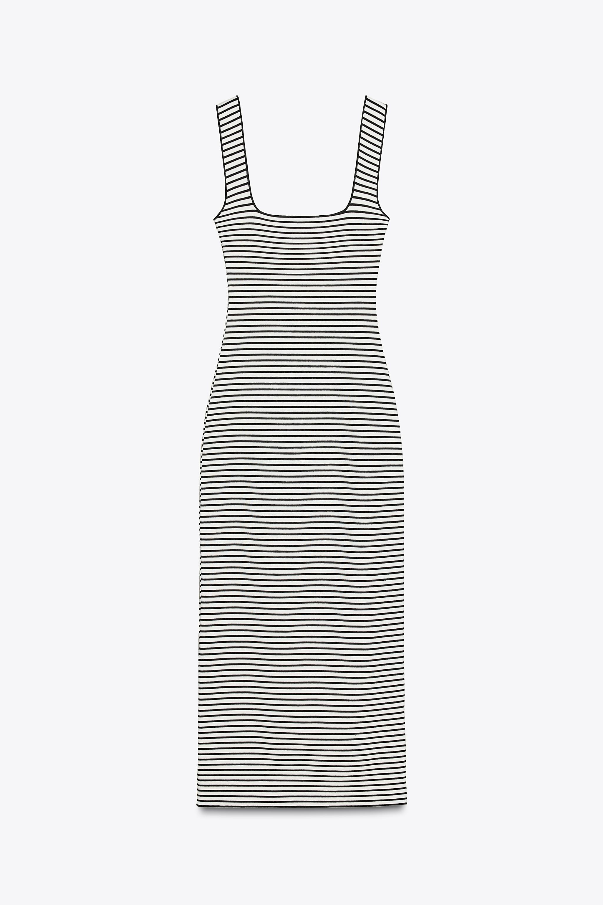 Stretch square-neck dress