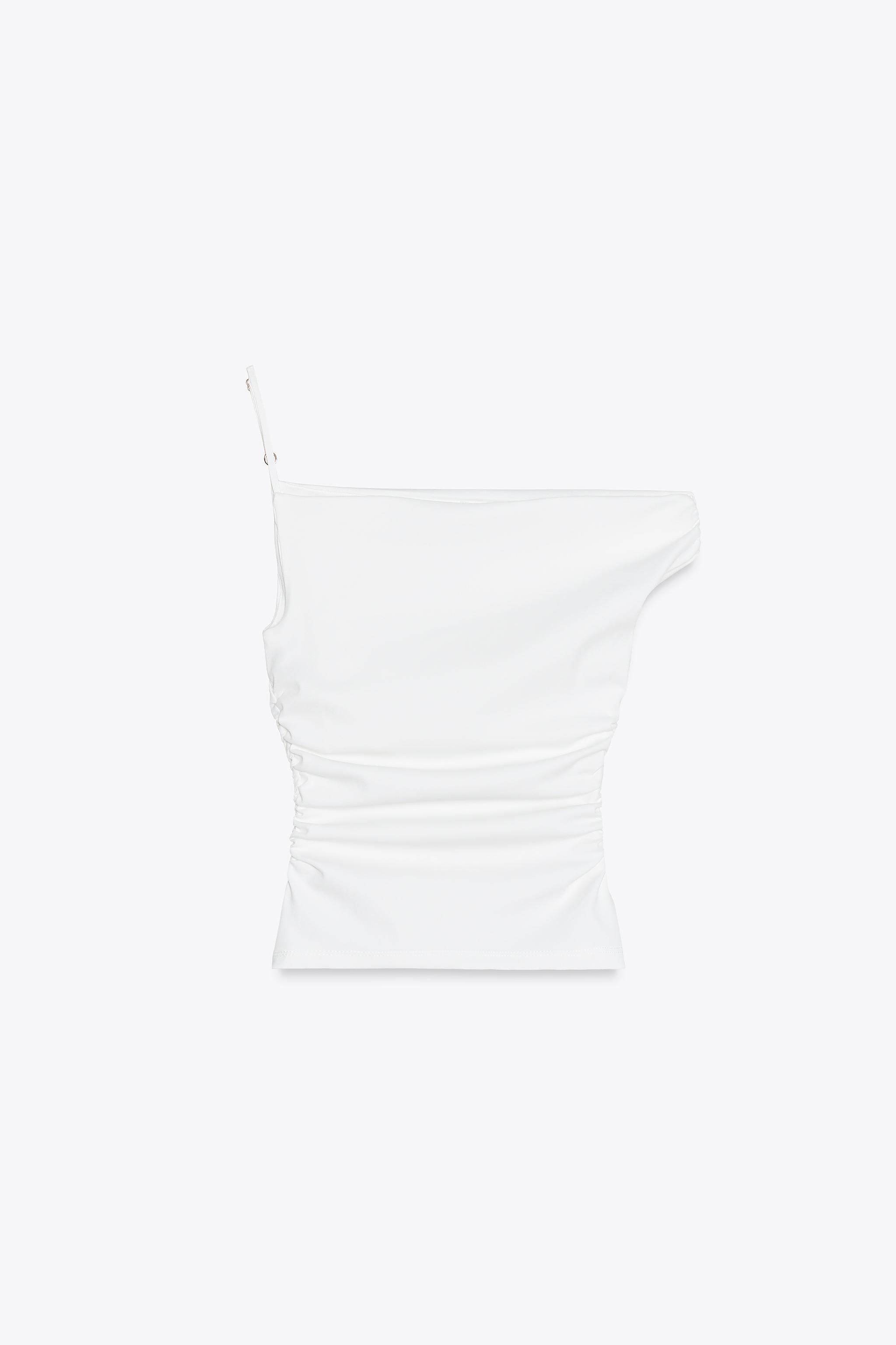 Asymmetric ruffle top