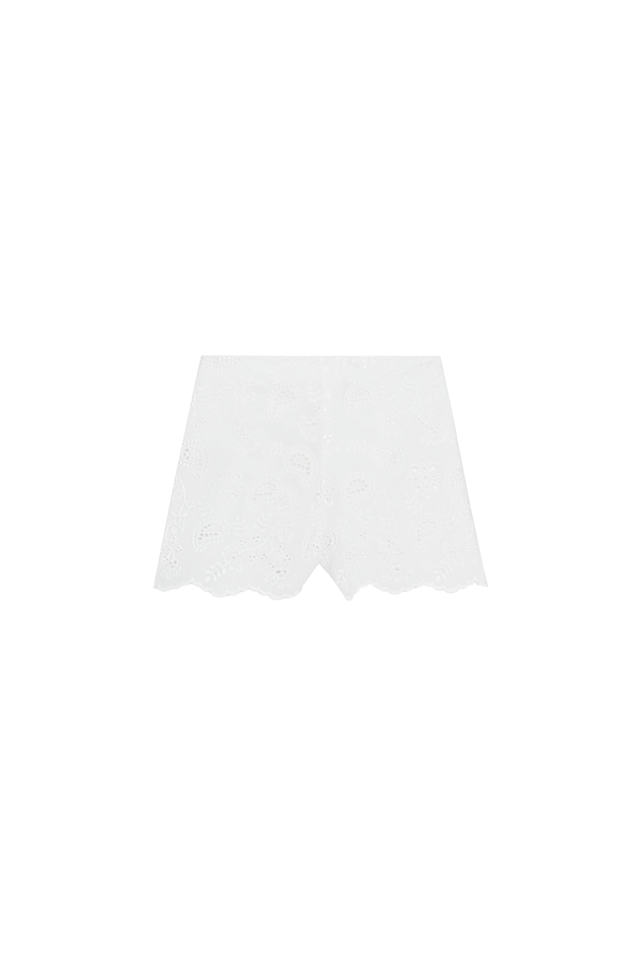 Perforated bermuda shorts