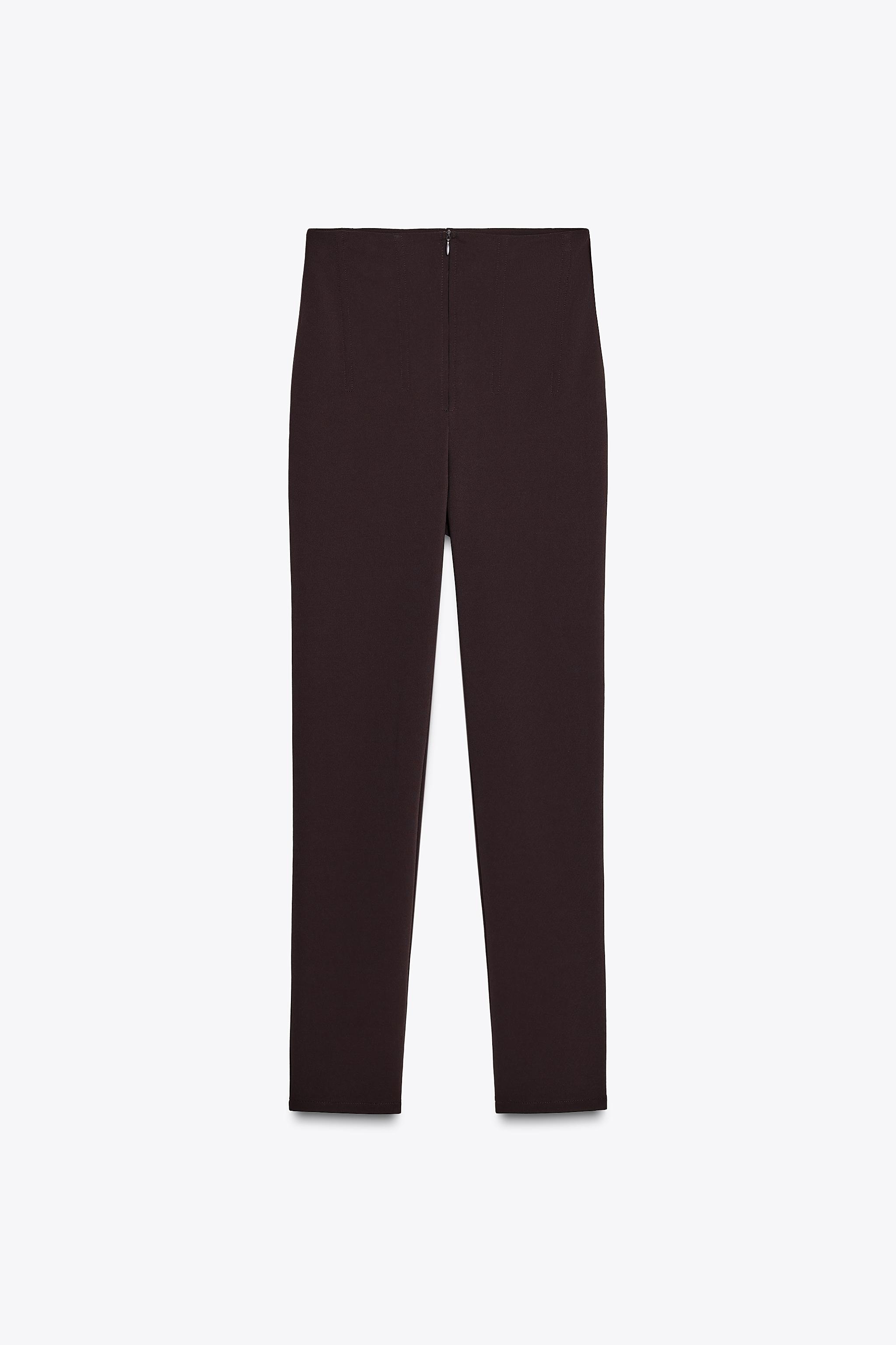 Zip crepe leggings