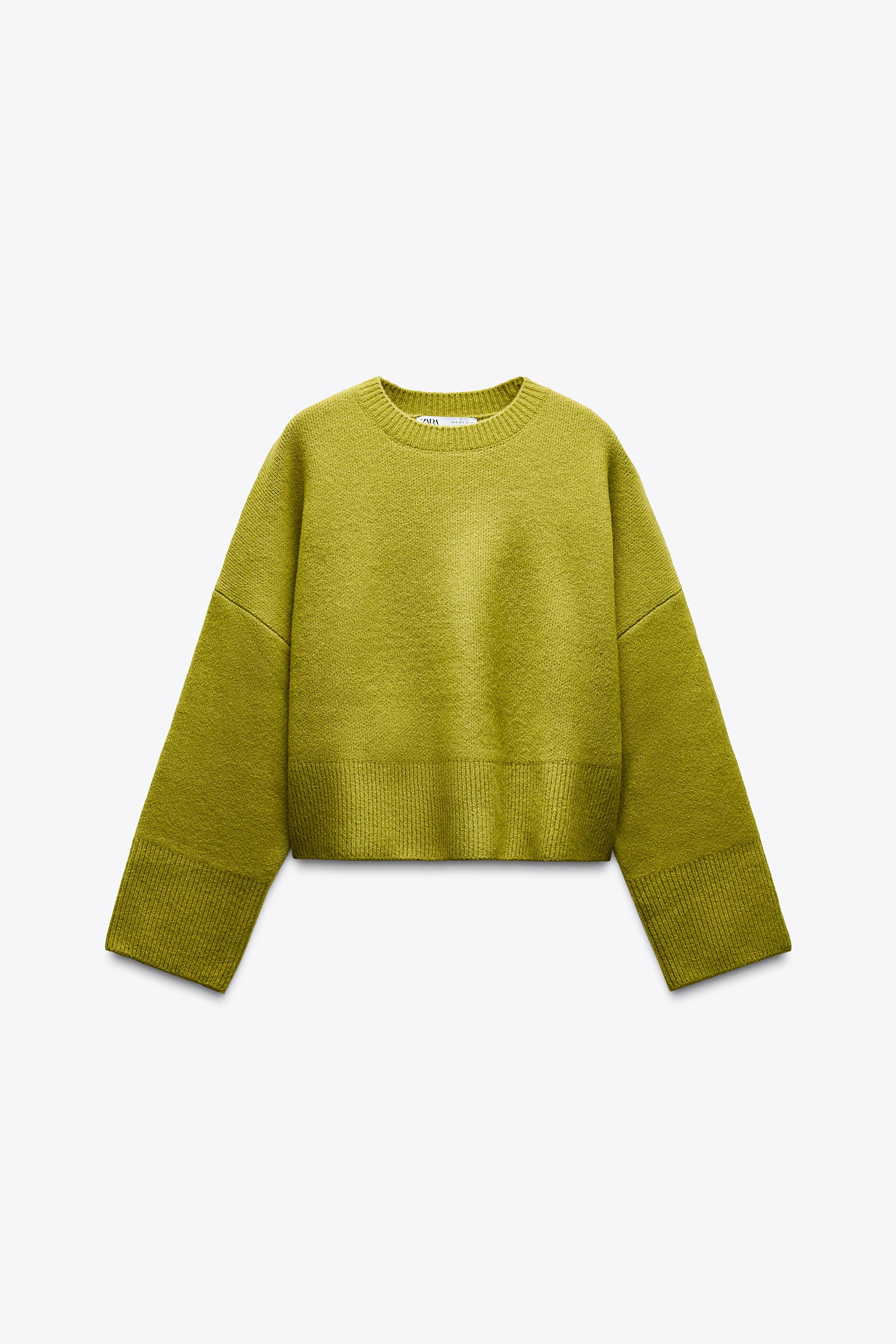 Basic plain knit sweater