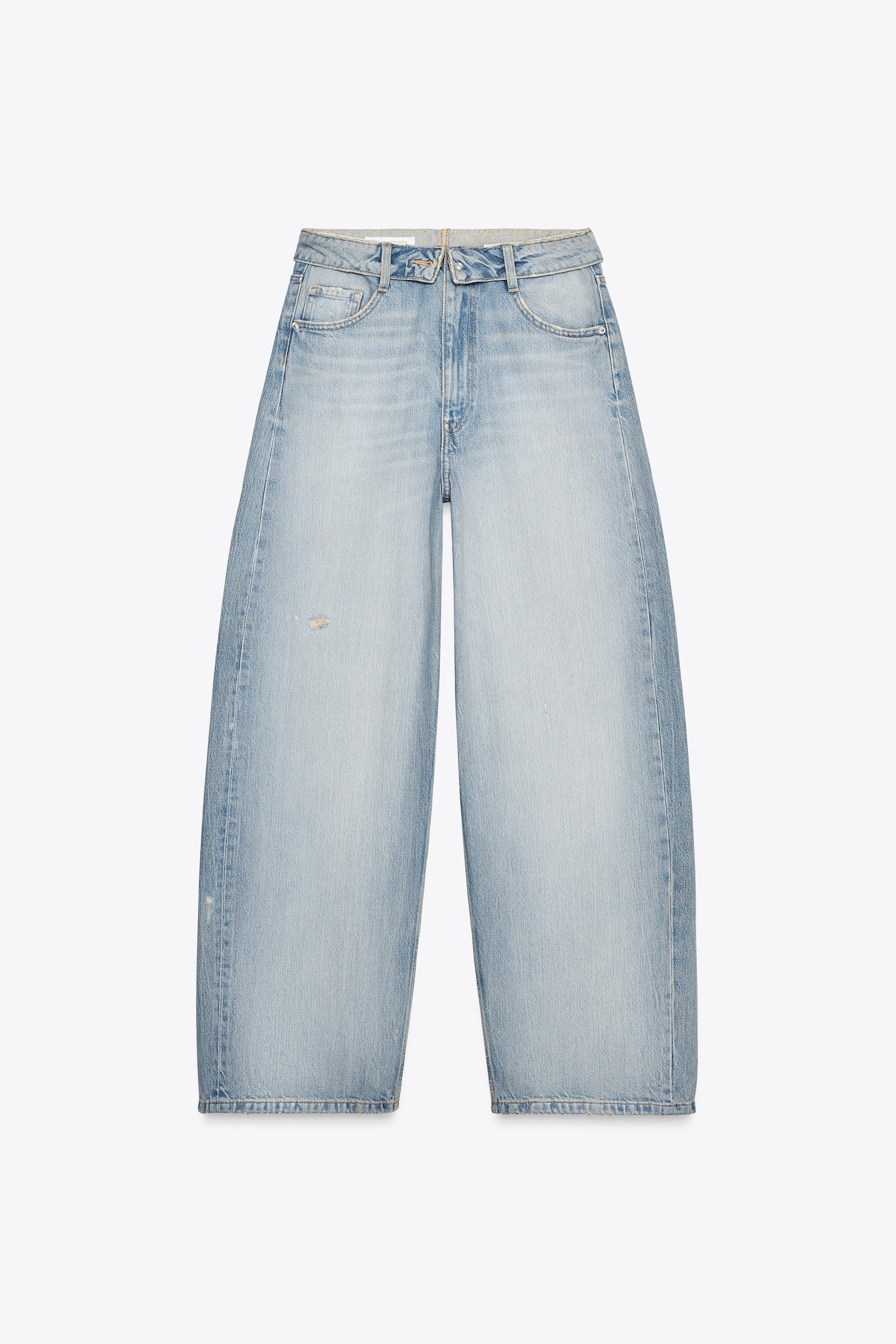 Folded High-Waisted Jeans