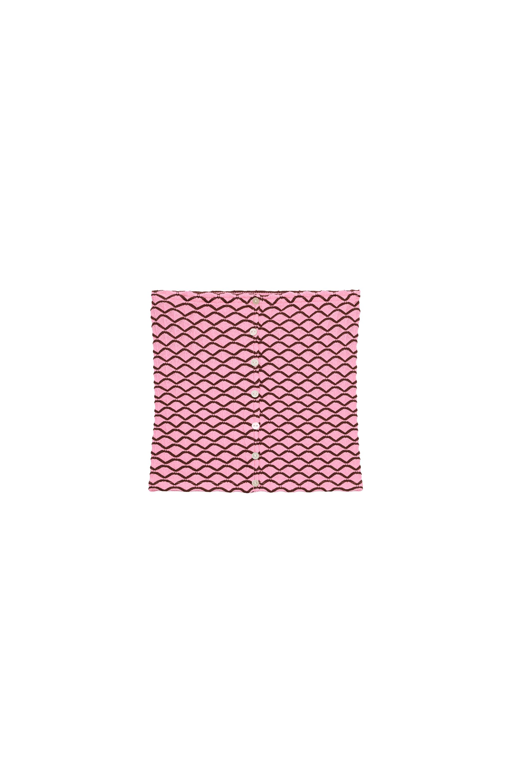 Jacquard strapless top