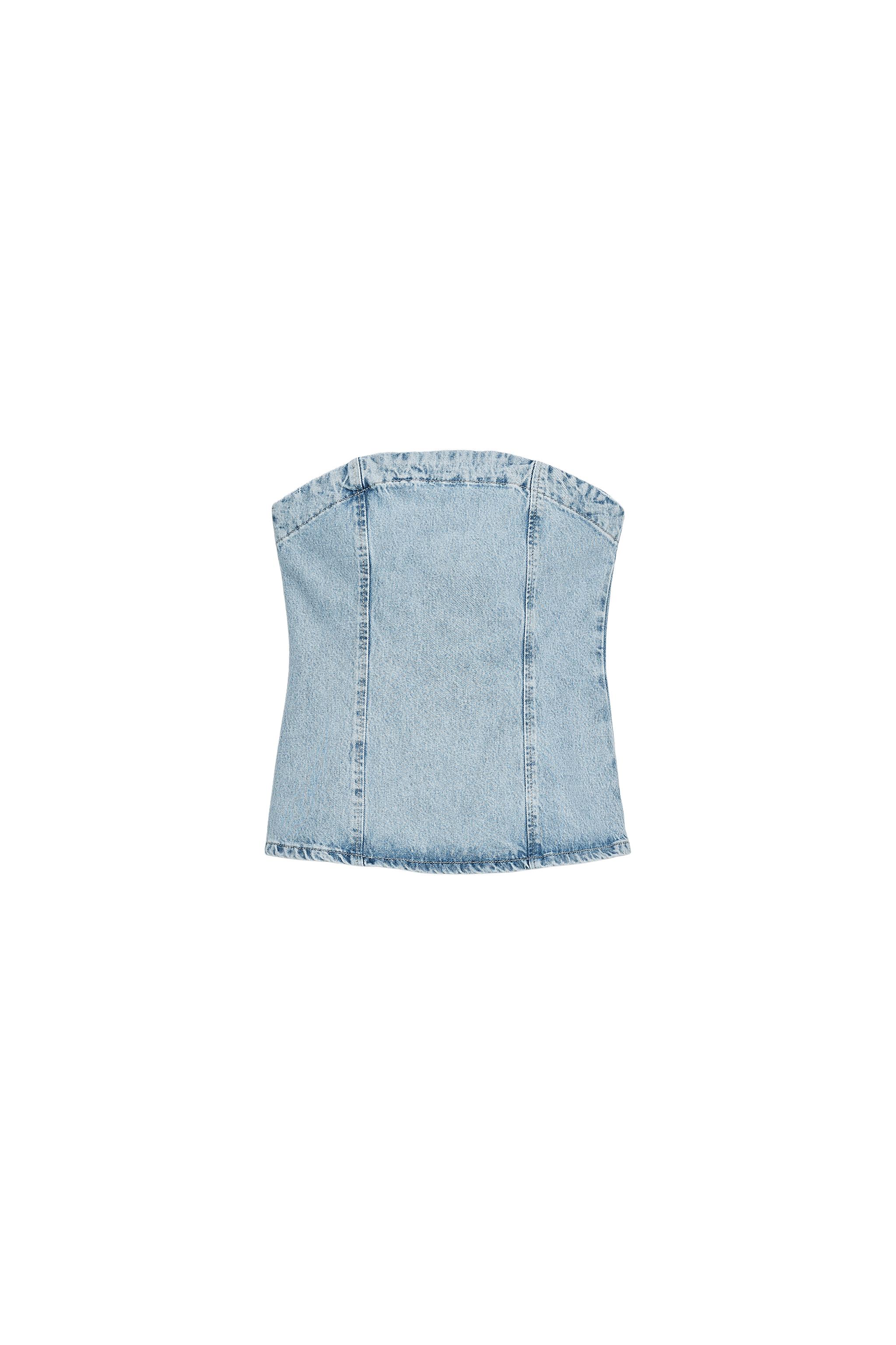 Z1975 denim strapless top
