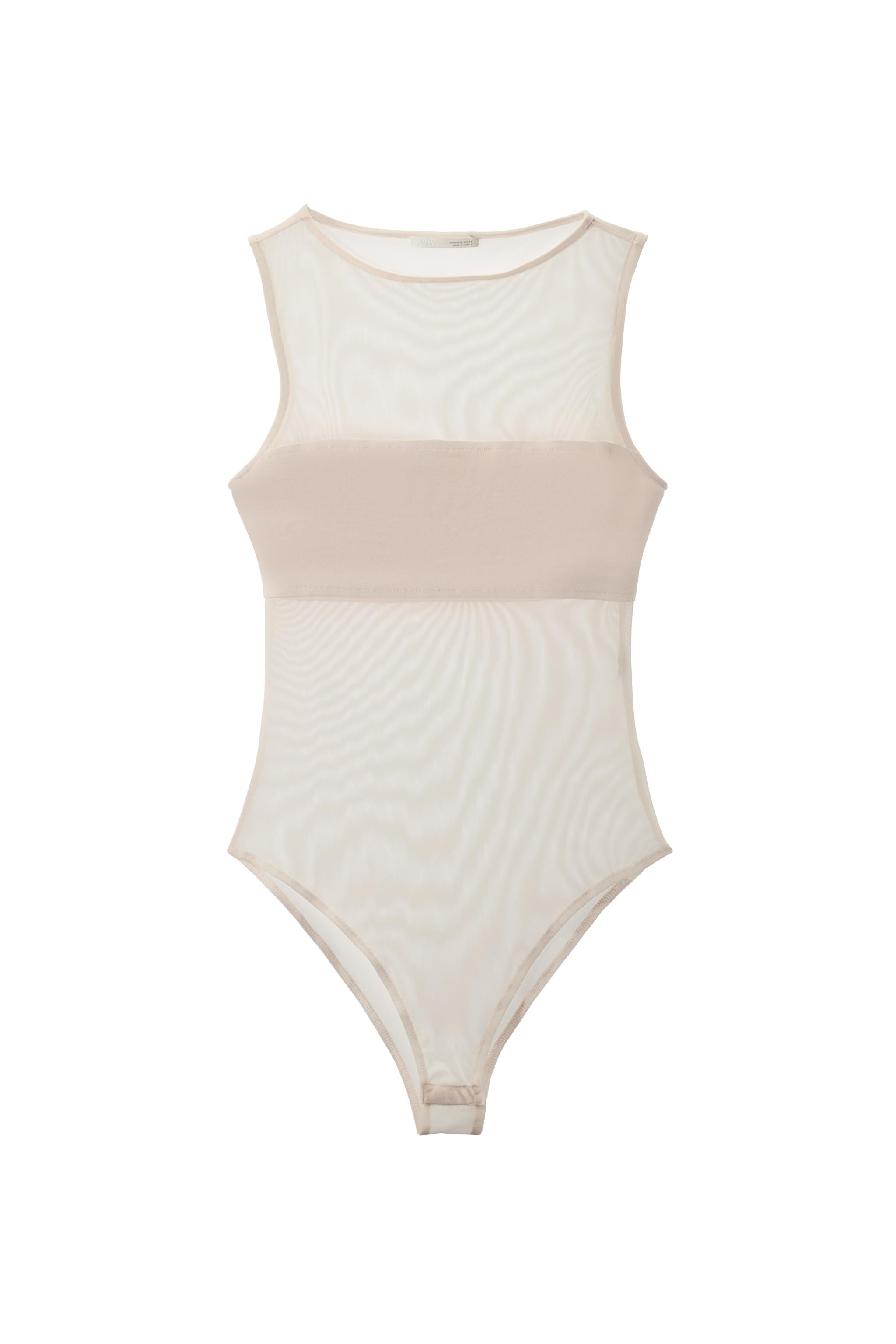 Tulle combination bodysuit