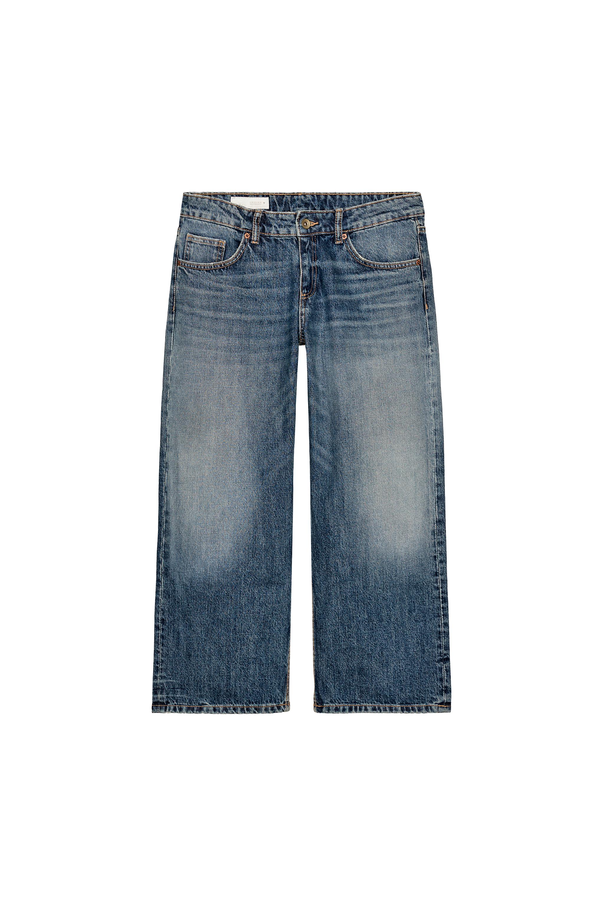 Wide leg cropped jeans