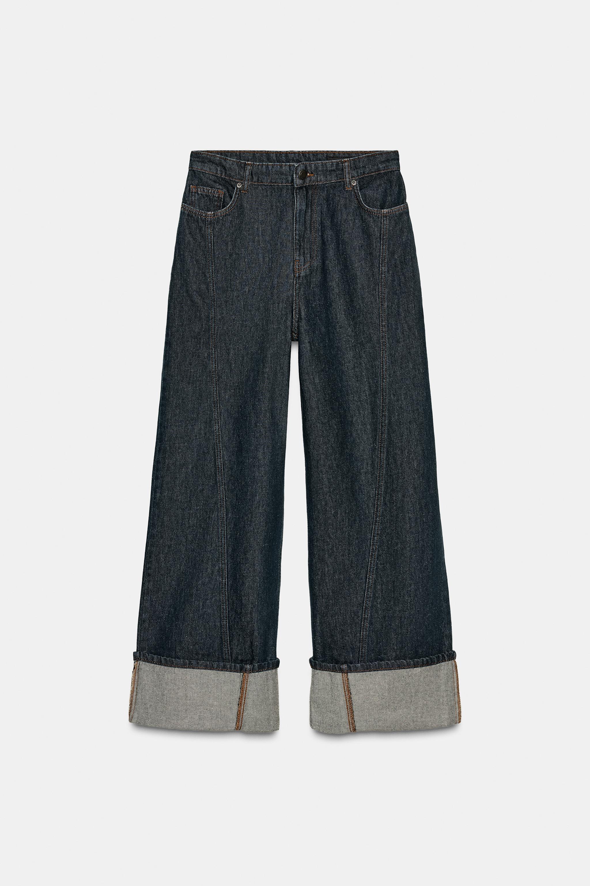 Wide-Leg Mid-Rise Jeans