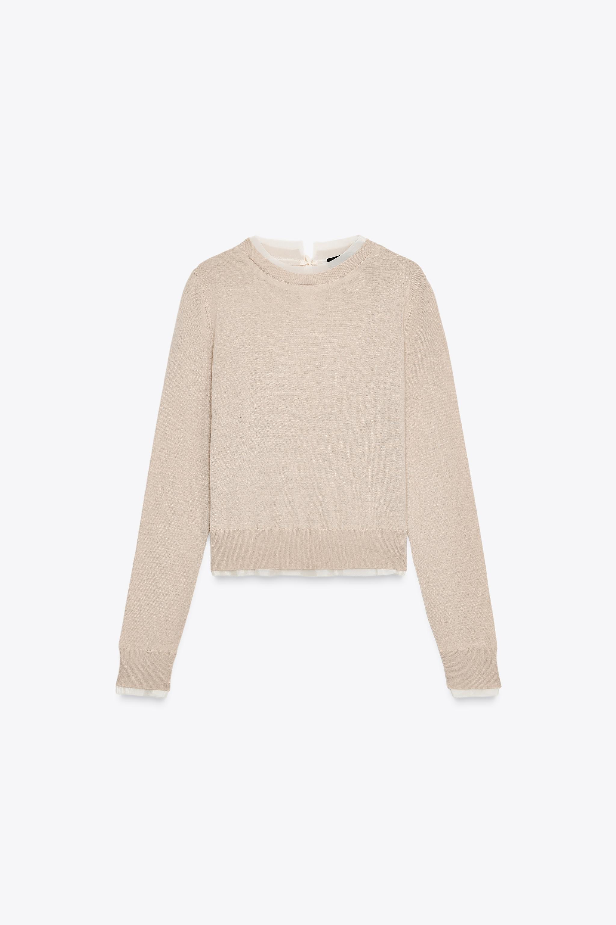 Wool-blend knit sweater