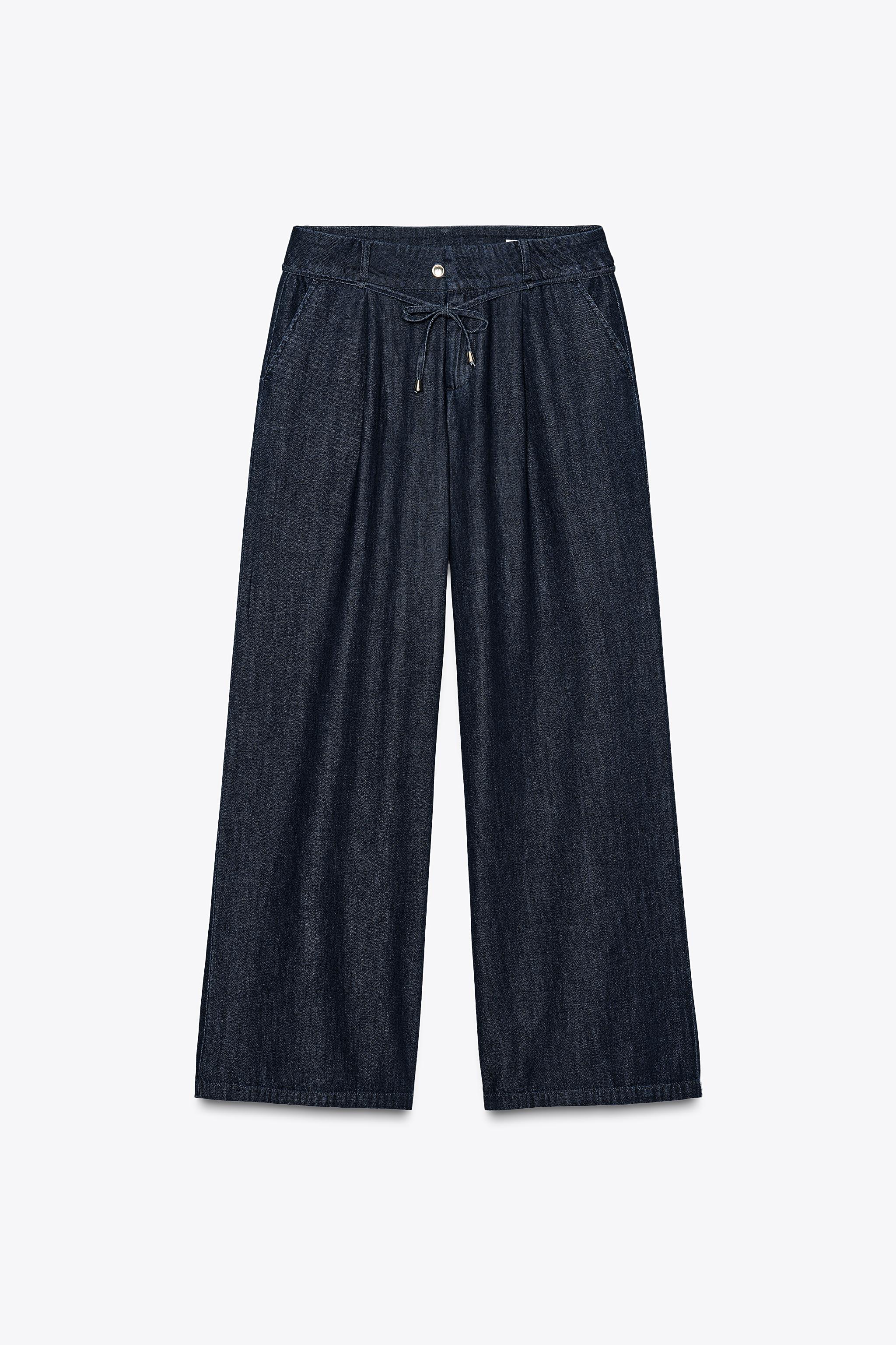 Studded wide-leg trousers