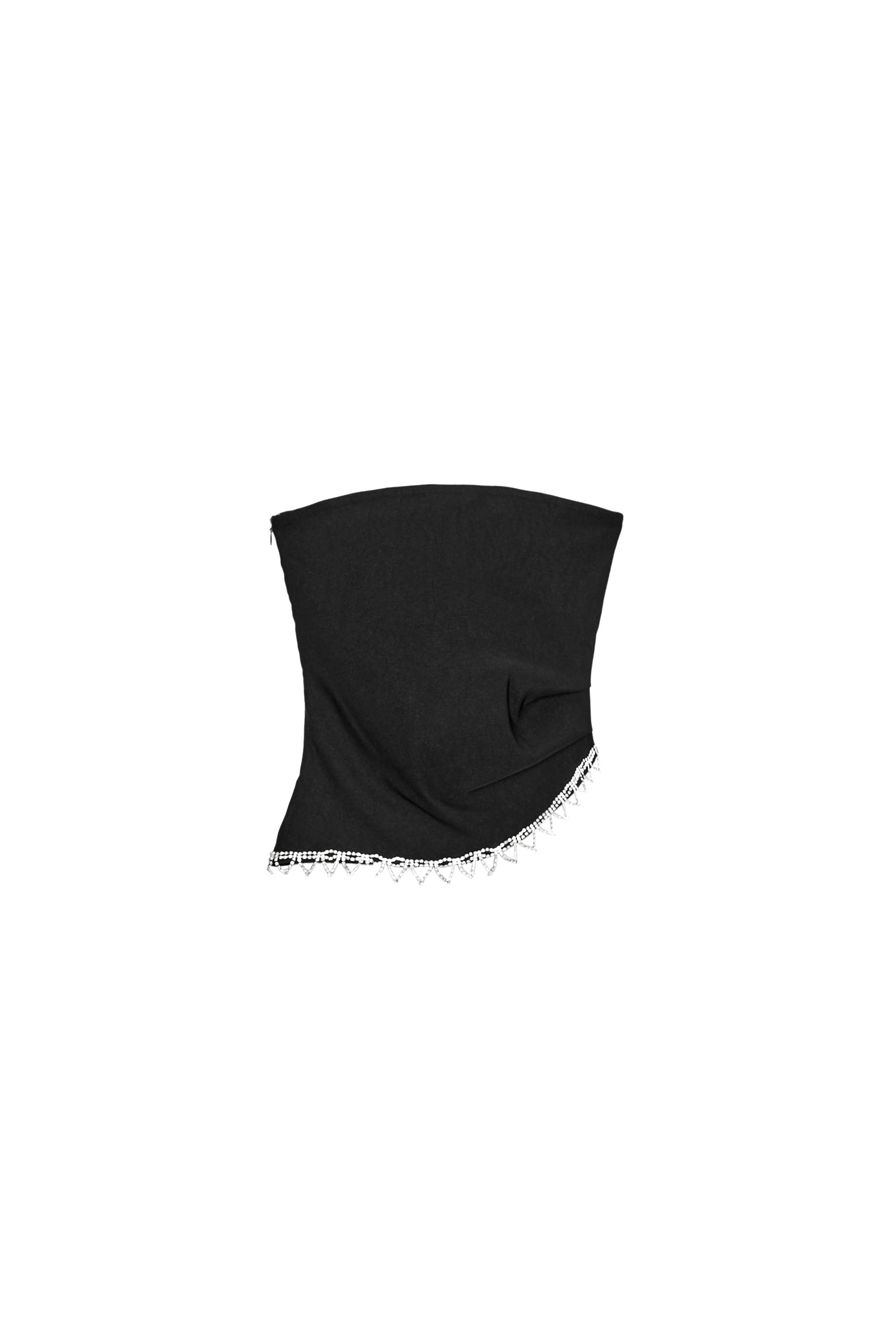 Strapless top with jewelry