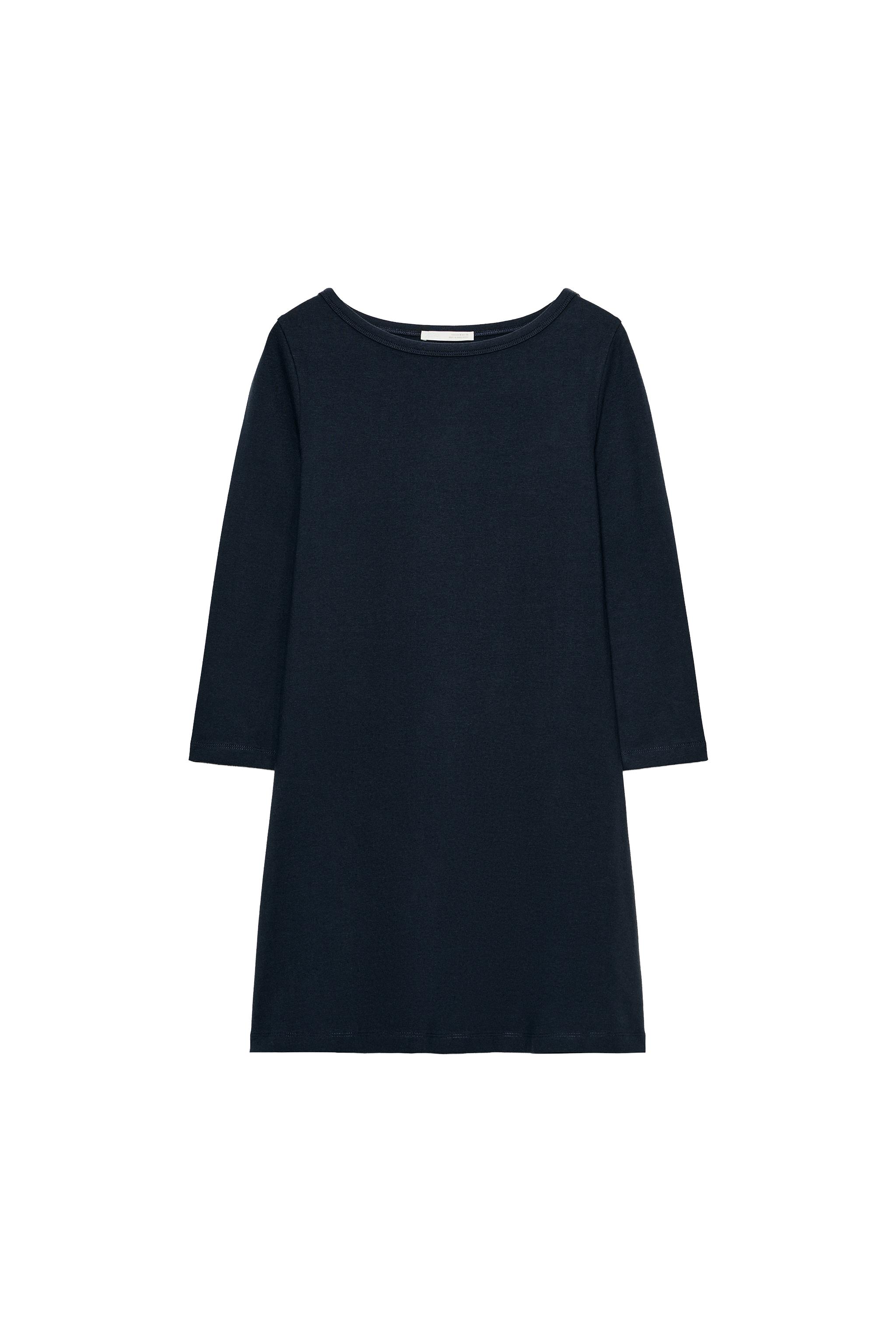 Boat-neck mini dress