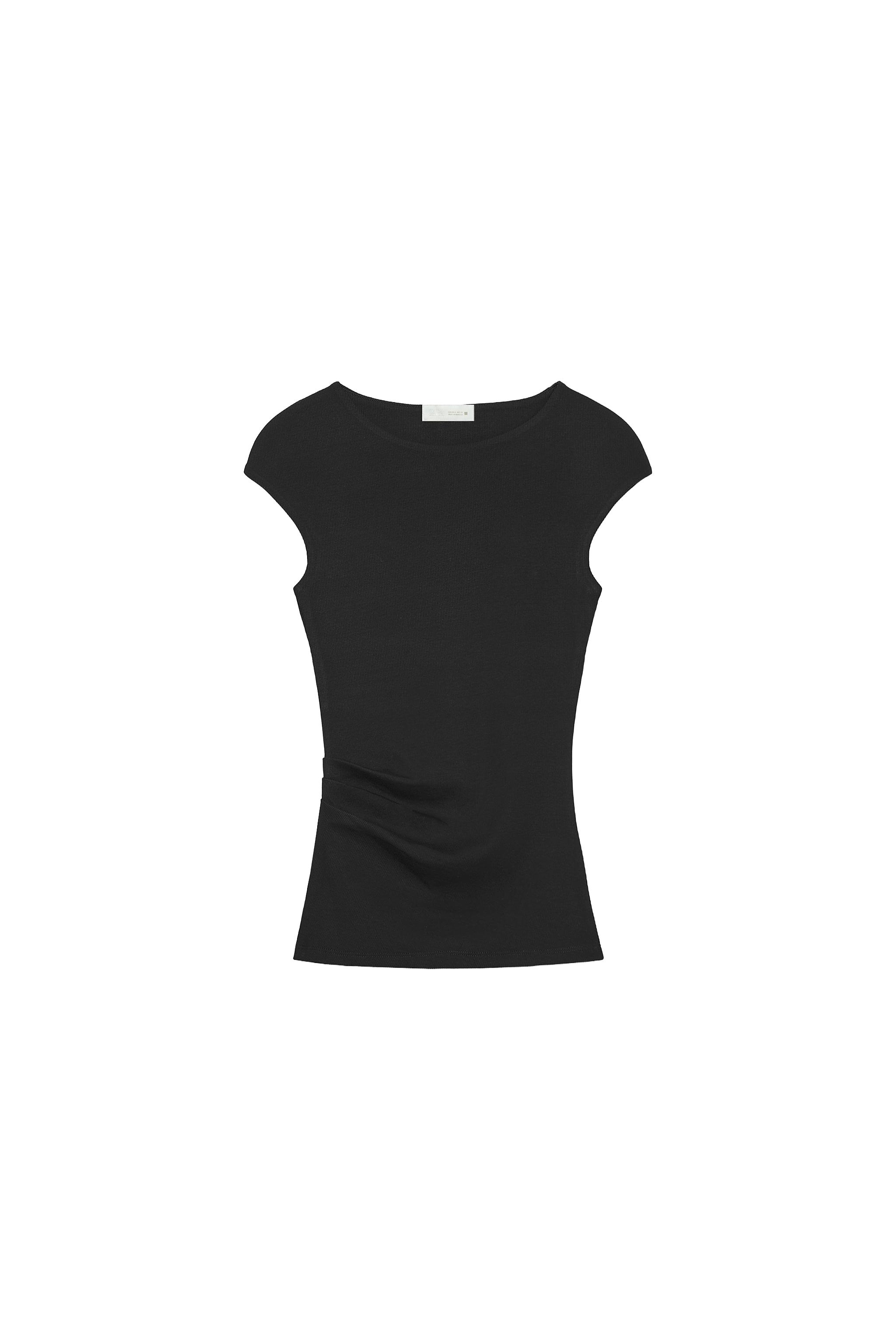 Ribbed Draped Top