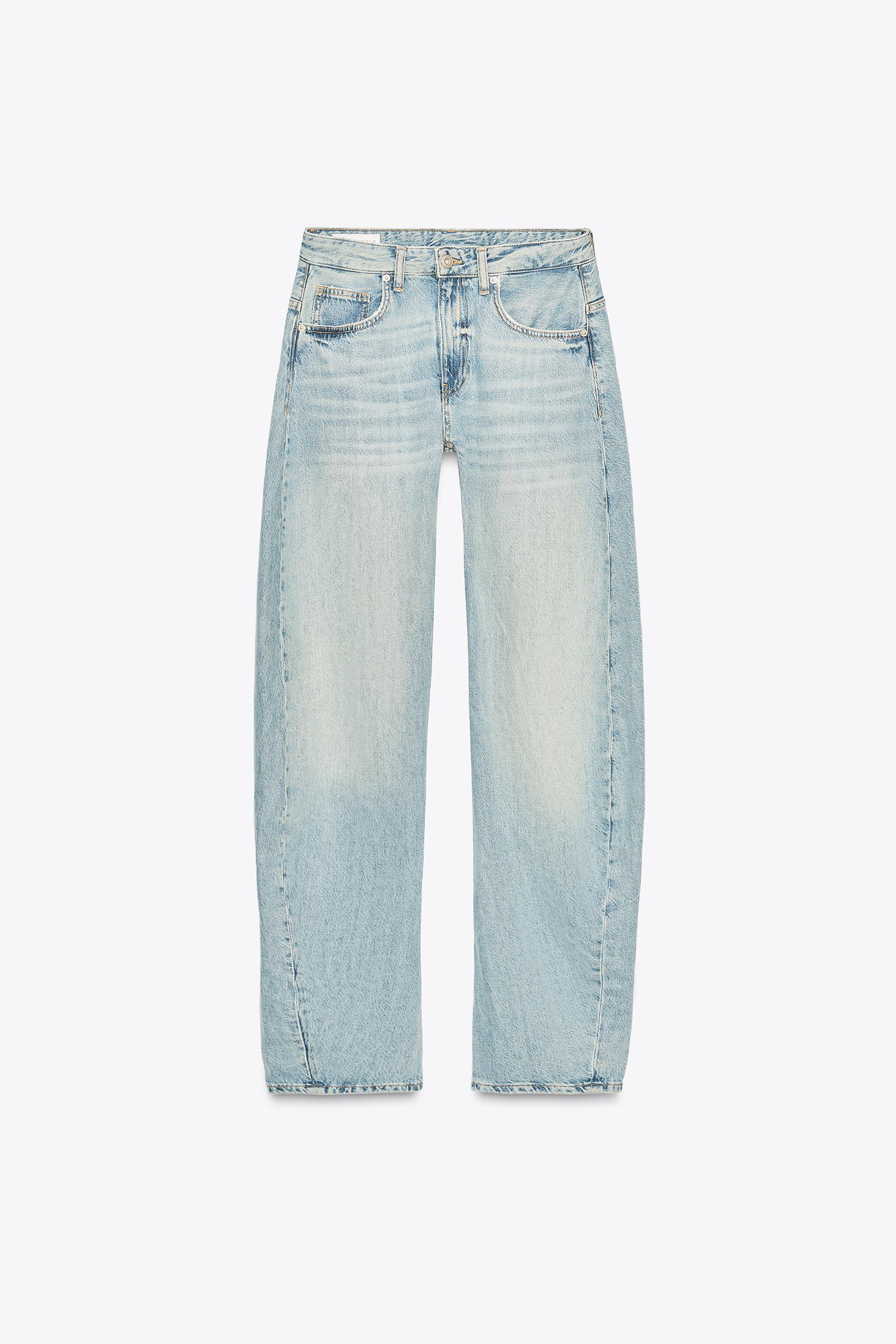TRF seam detail low waist jeans