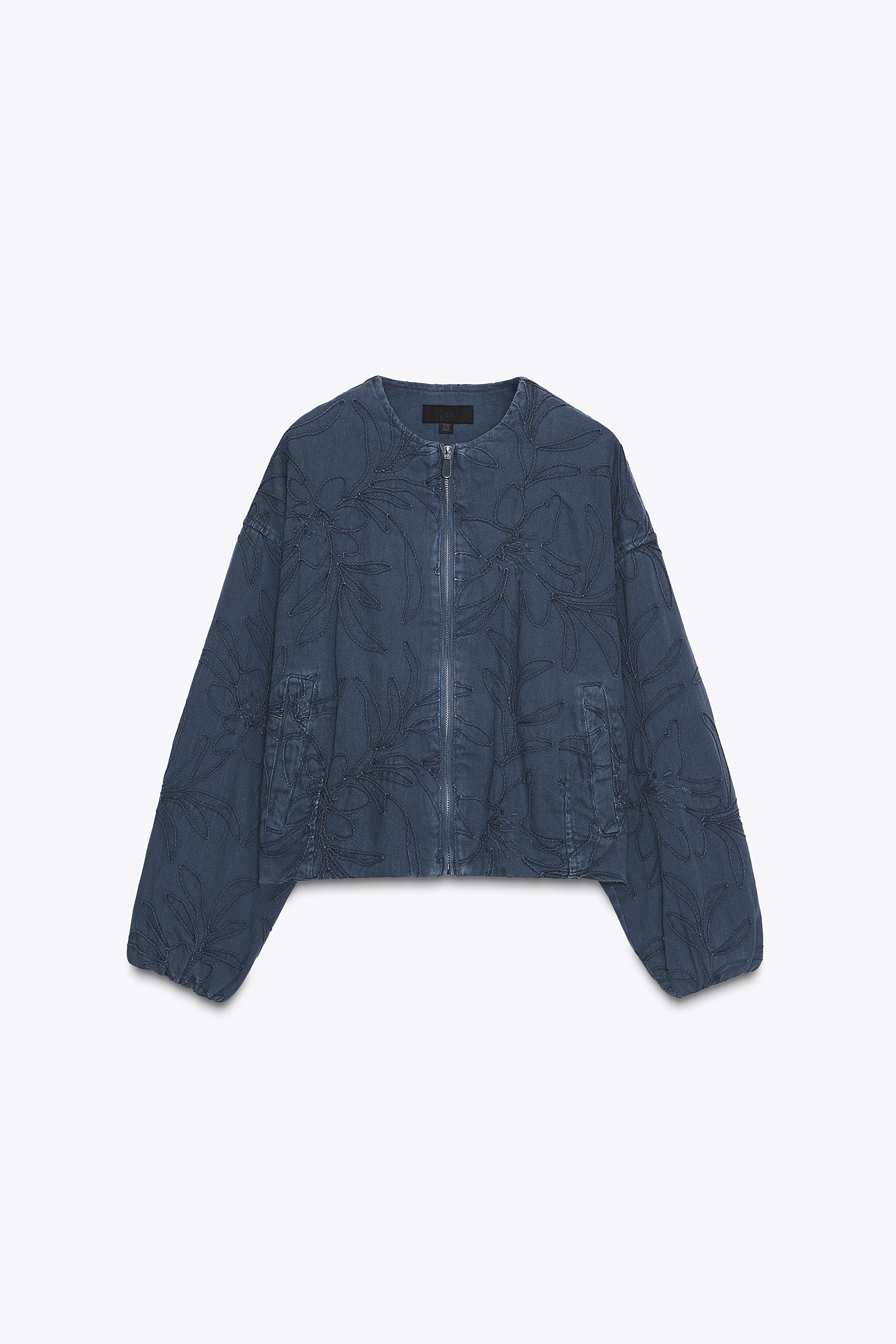 Embroidered bomber jacket
