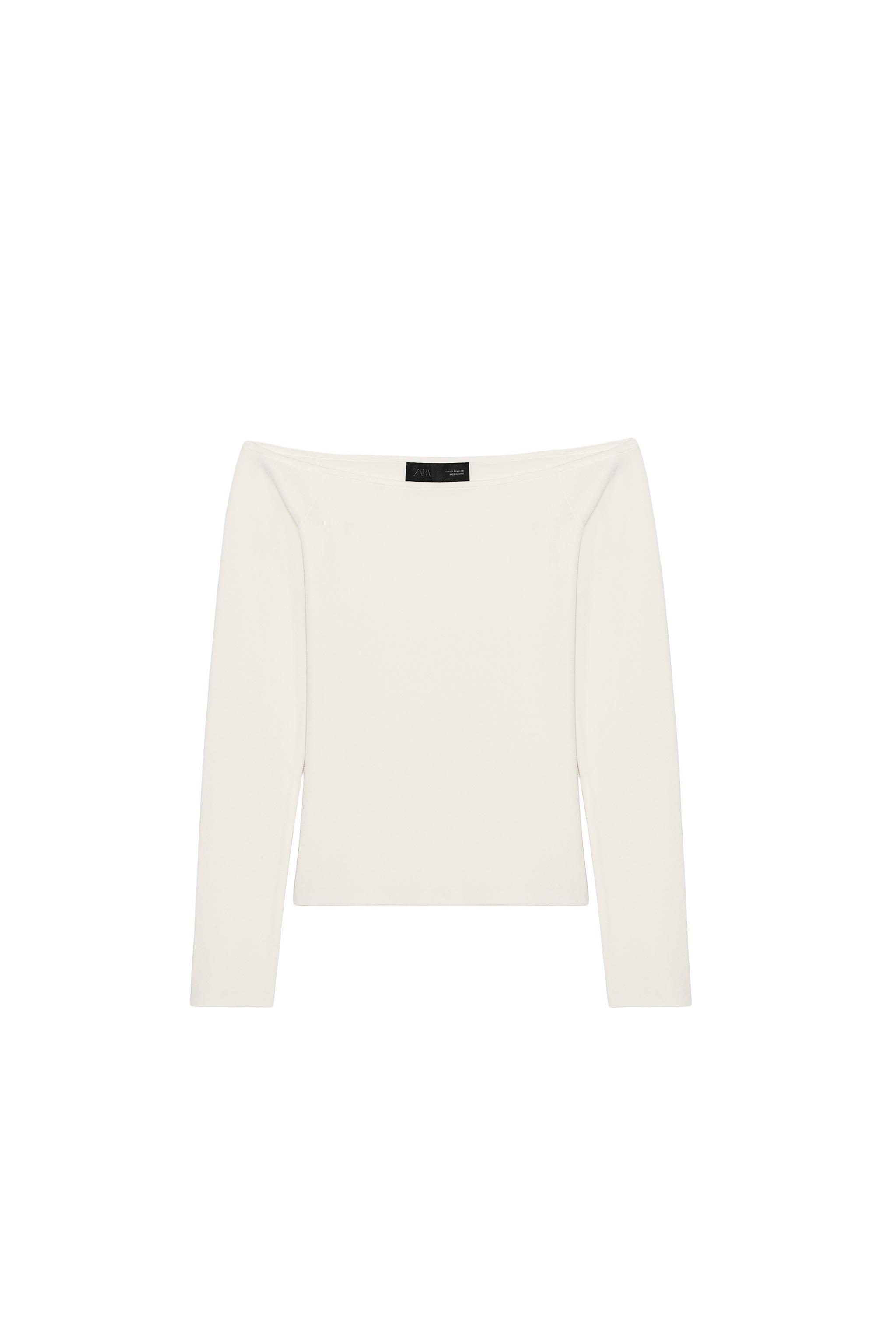 Knitted Off-Shoulder Top