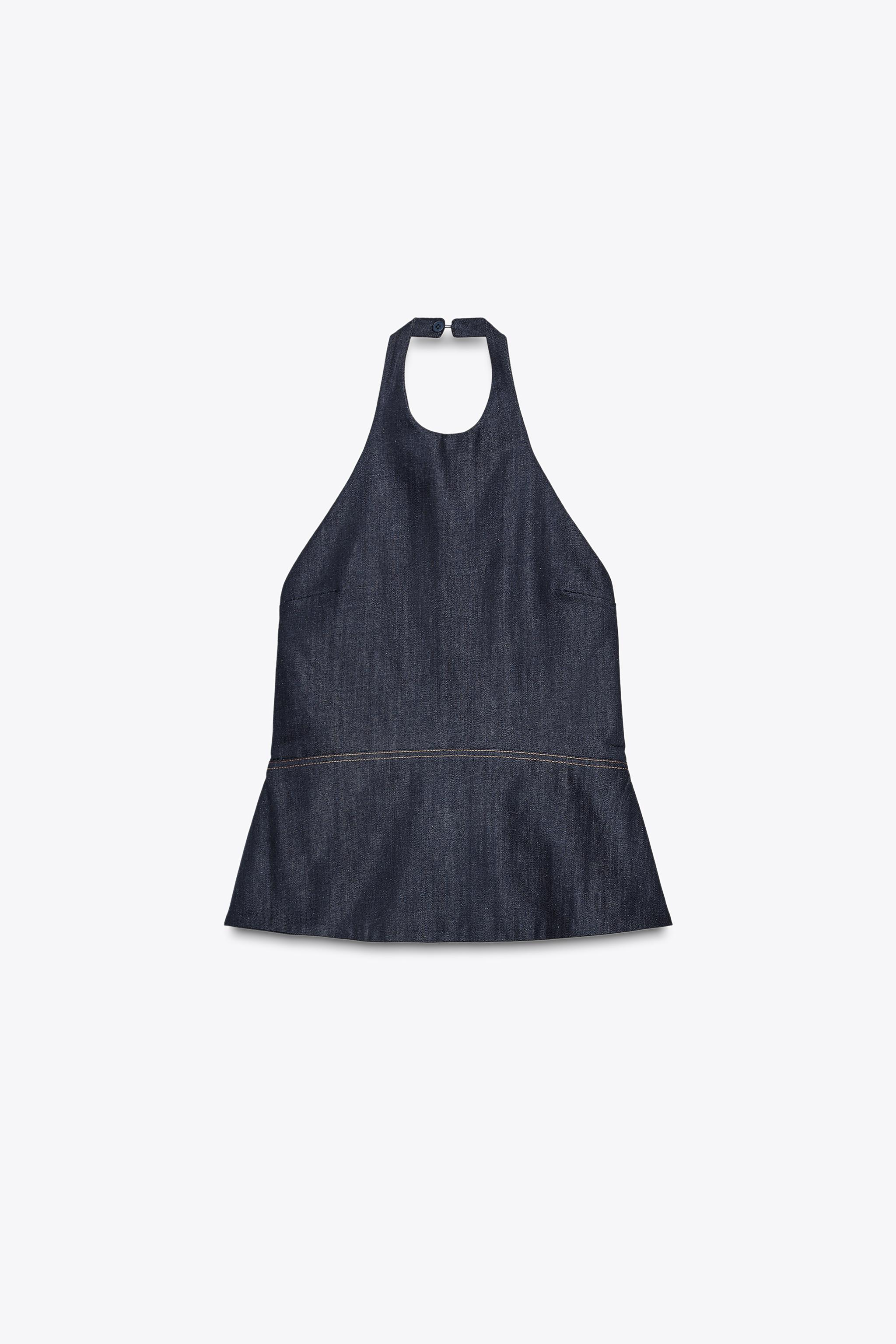 Halter Denim Top