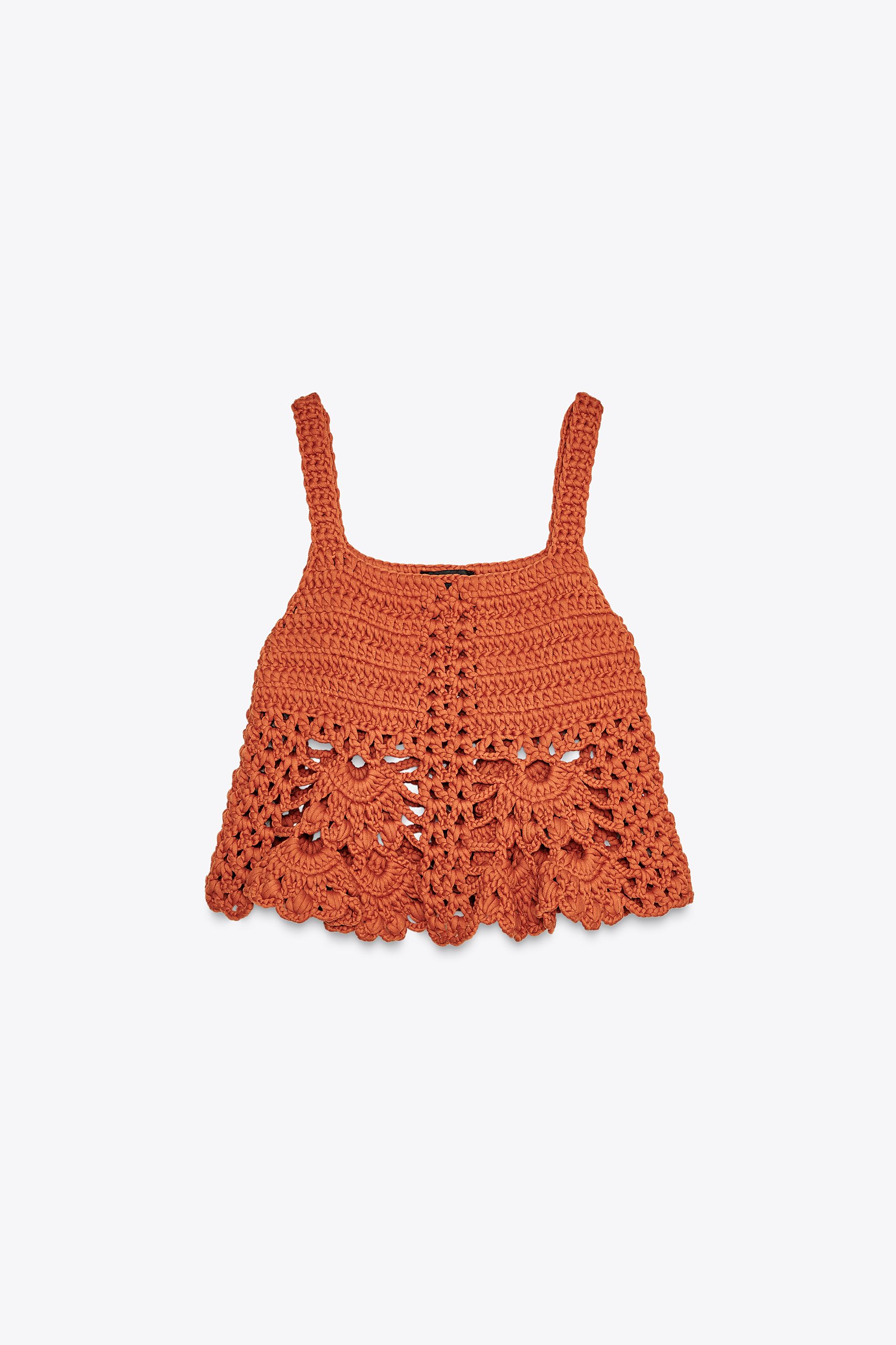 Crochet knit top