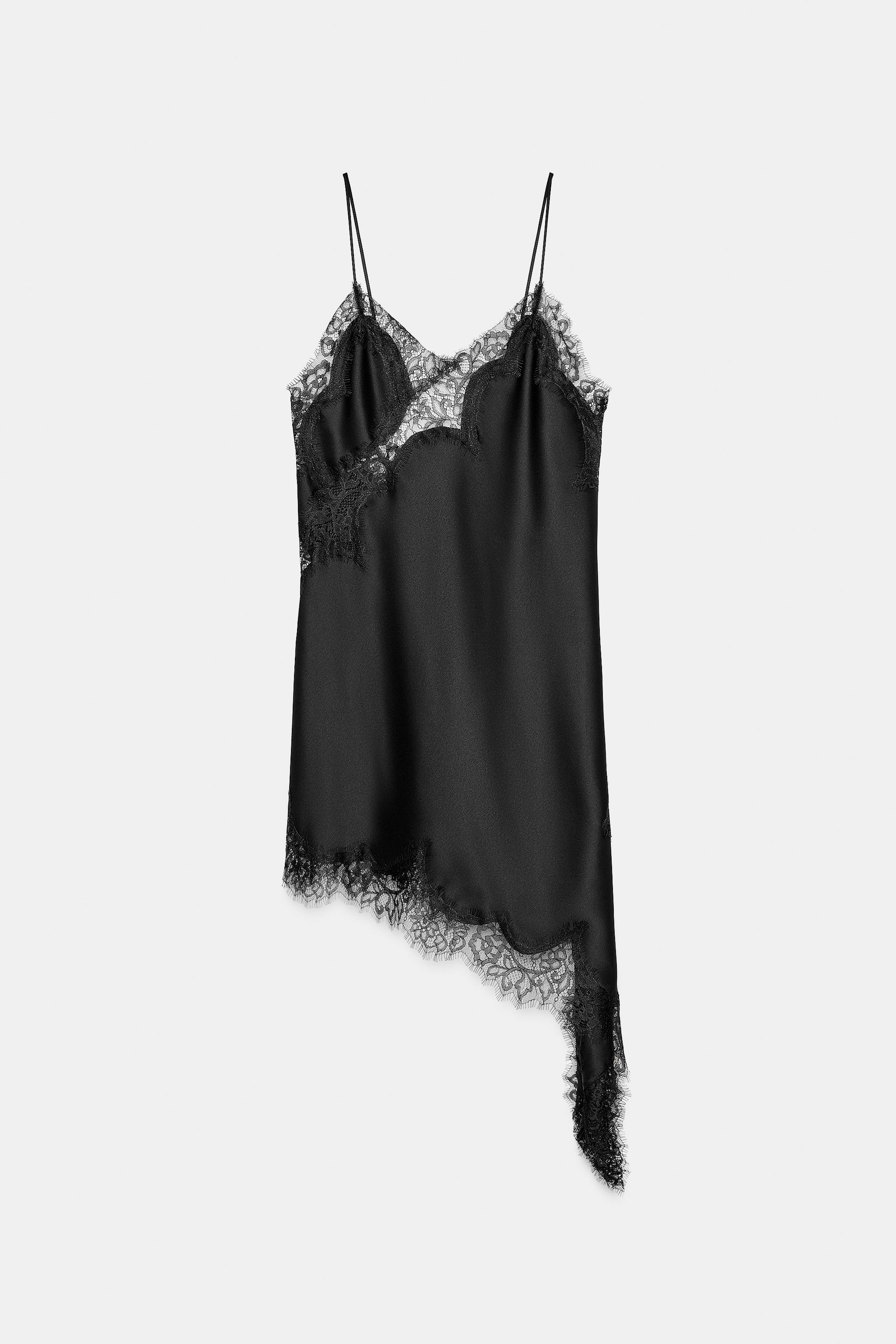 Asymmetric lace dress