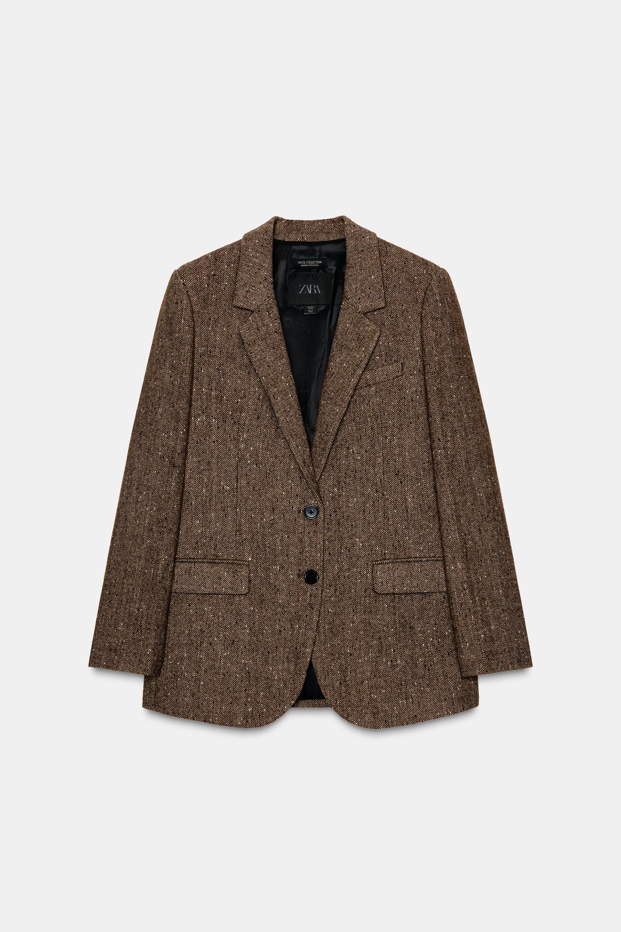 Herringbone wool blazer