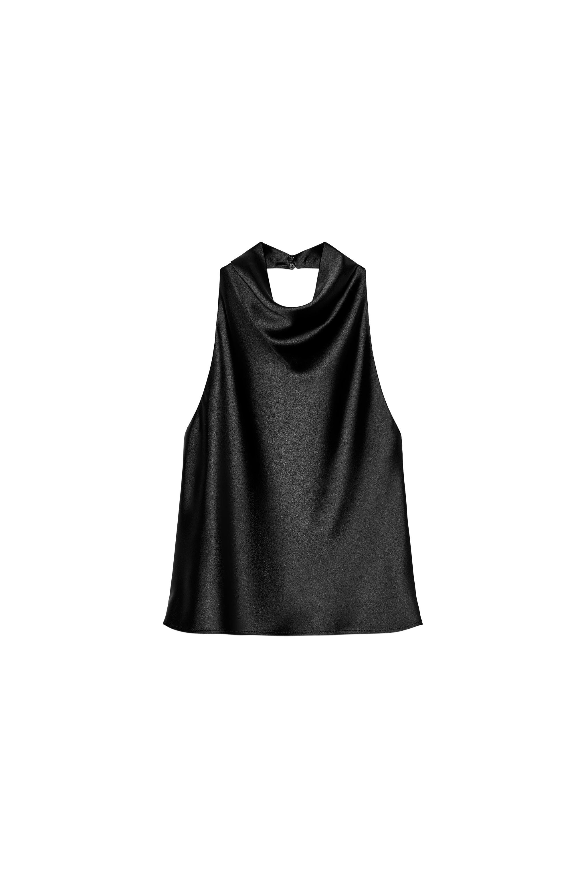 Satin halterneck top