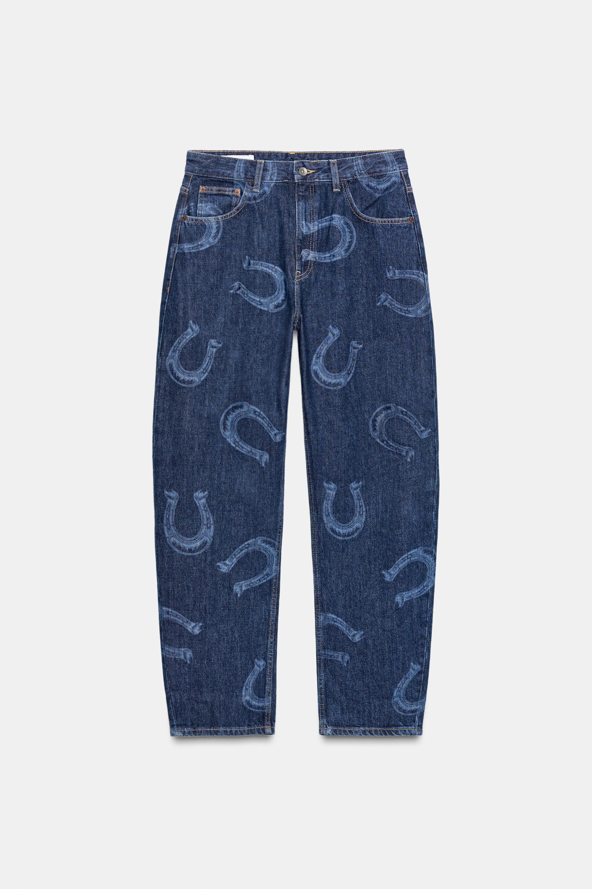 High-waist barrel jeans