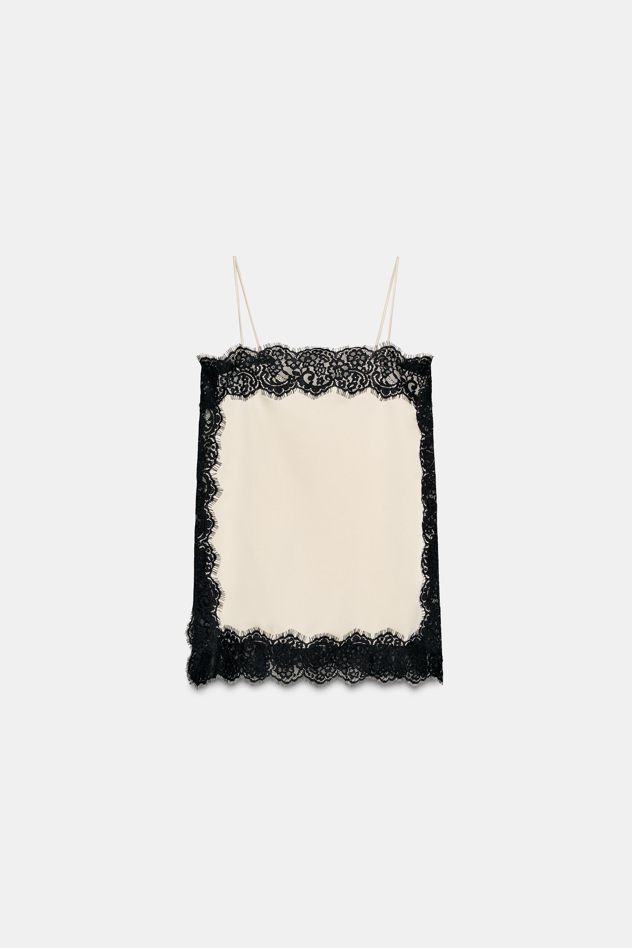 Satin lace top