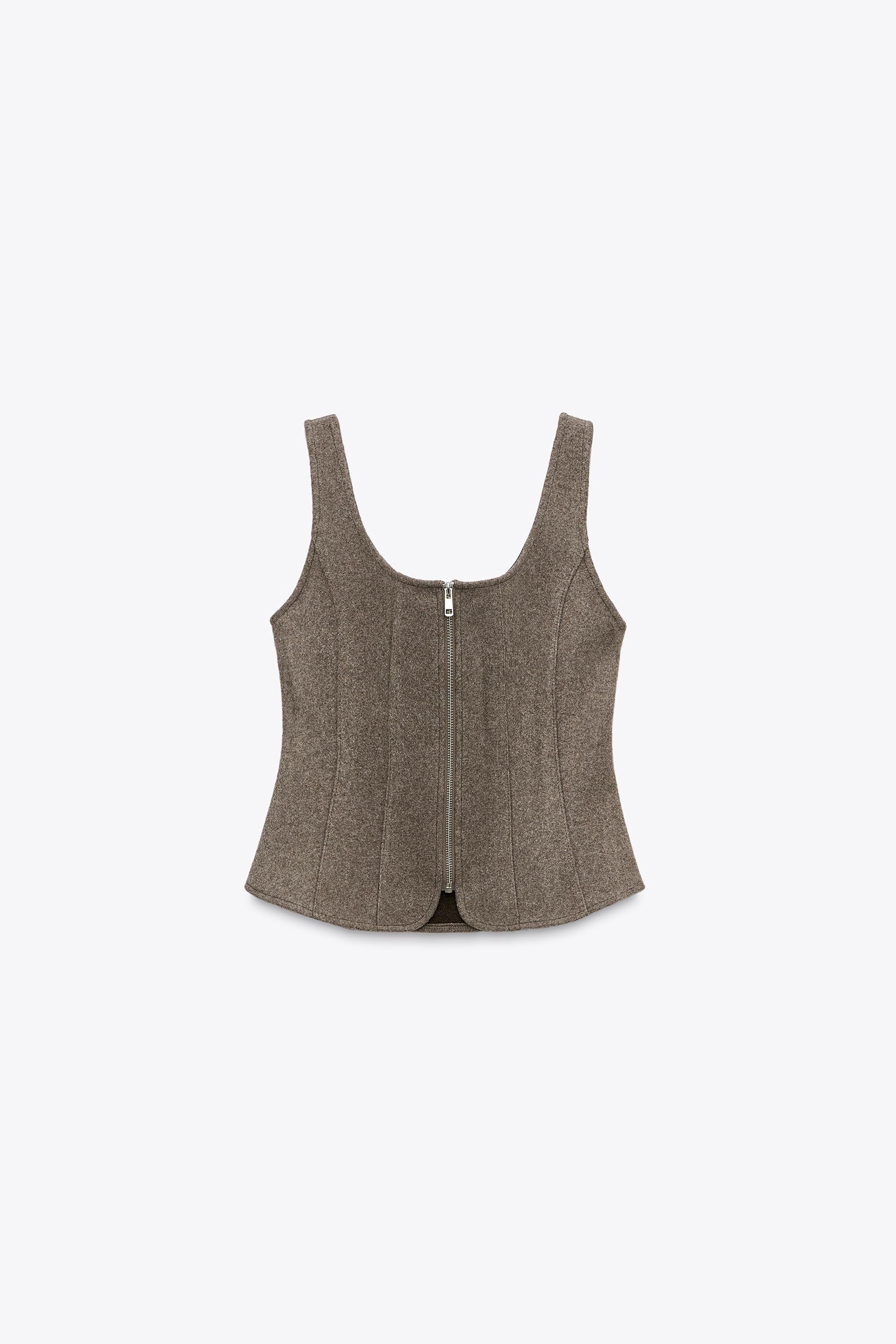 Textured zip top