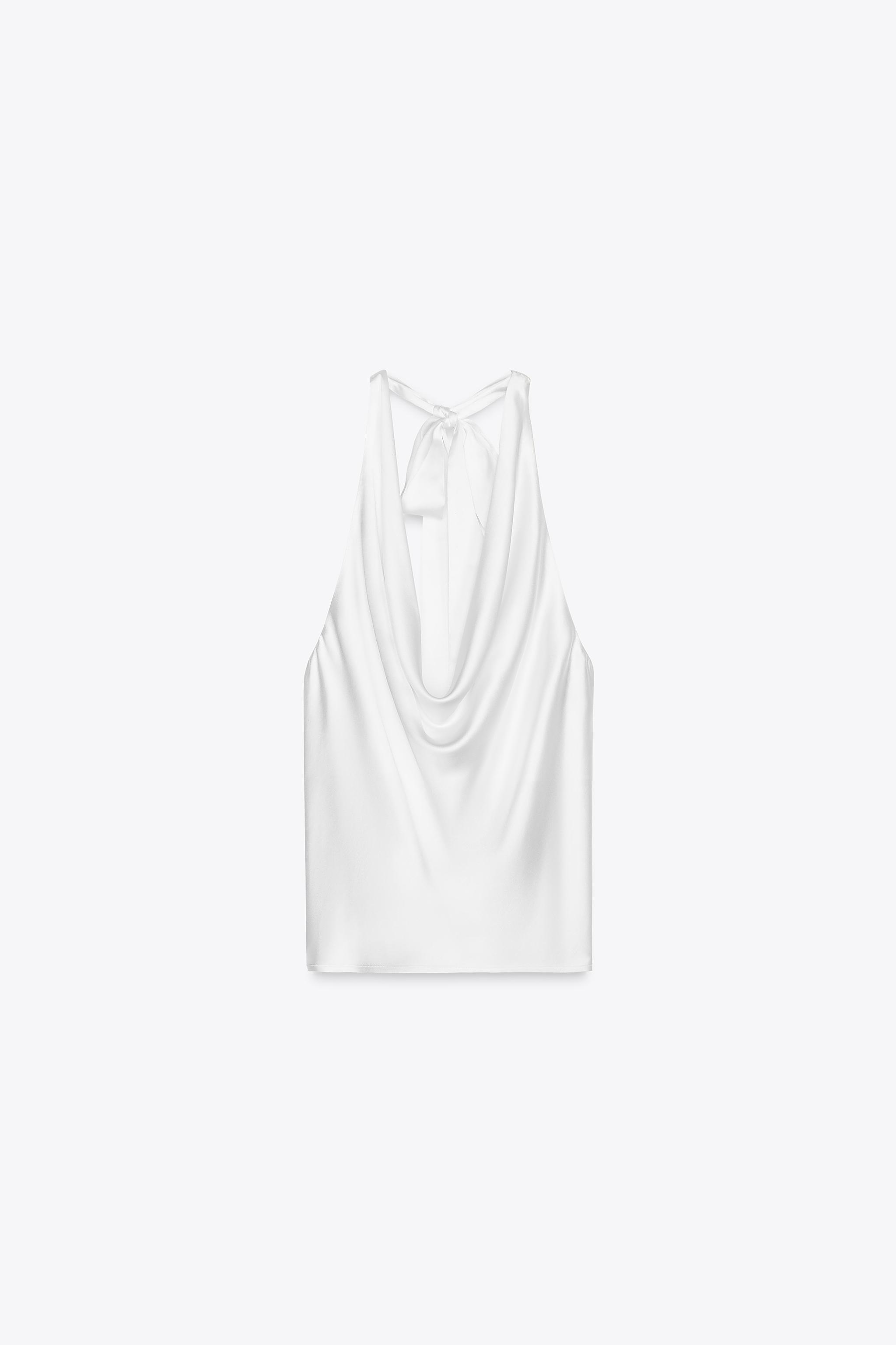 Satin halterneck top