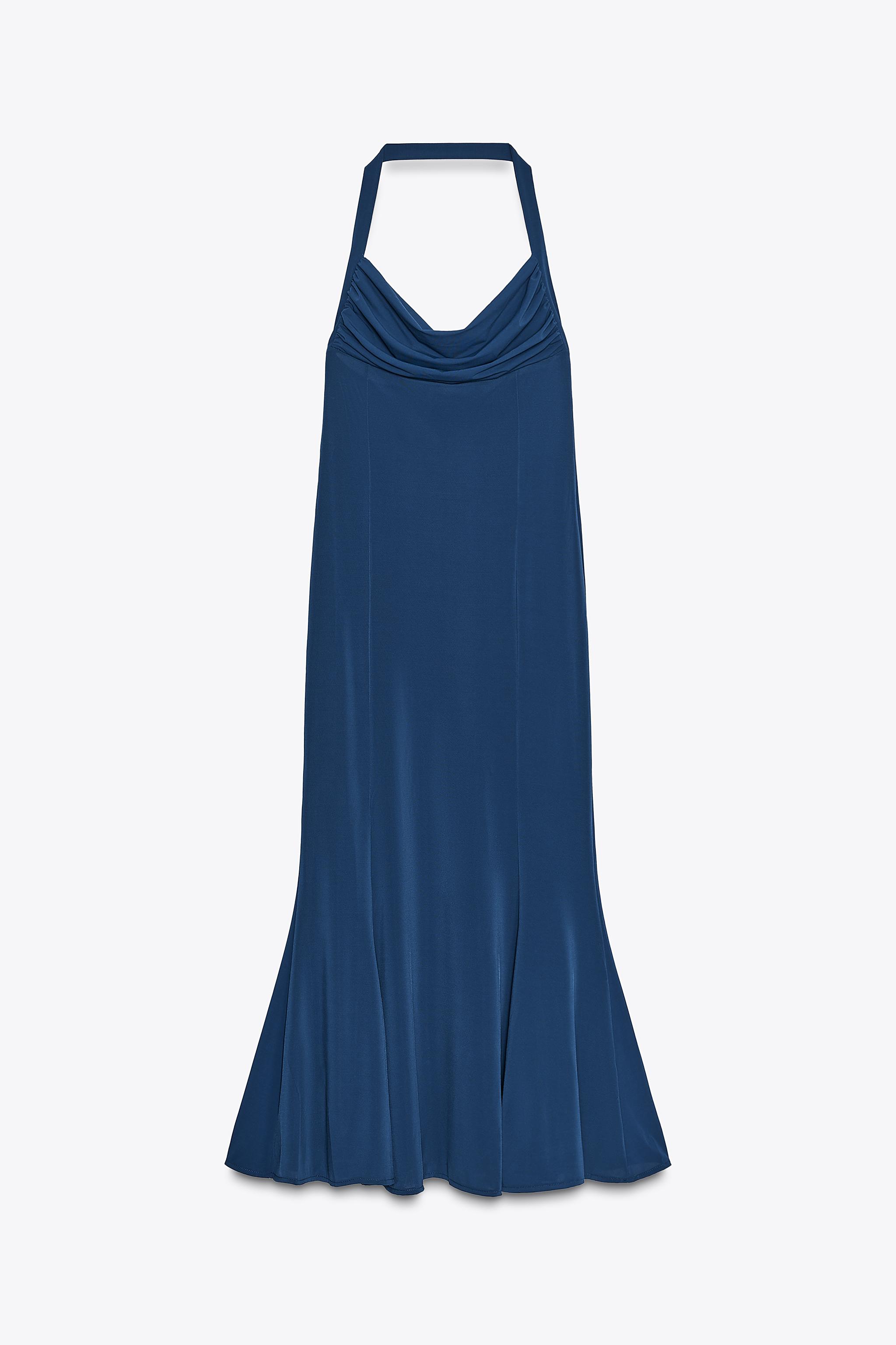 Draped halterneck dress