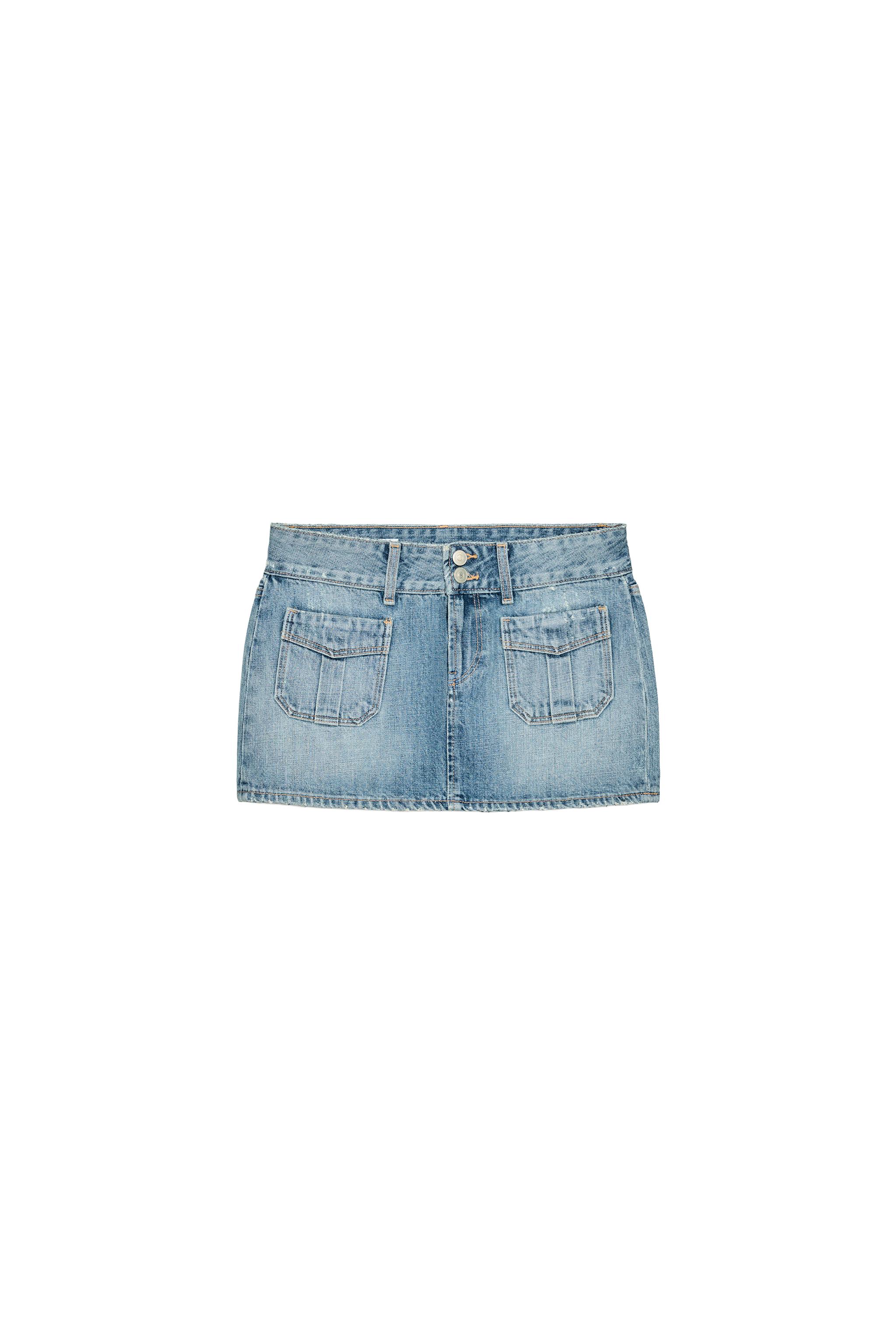 Denim mini skirt