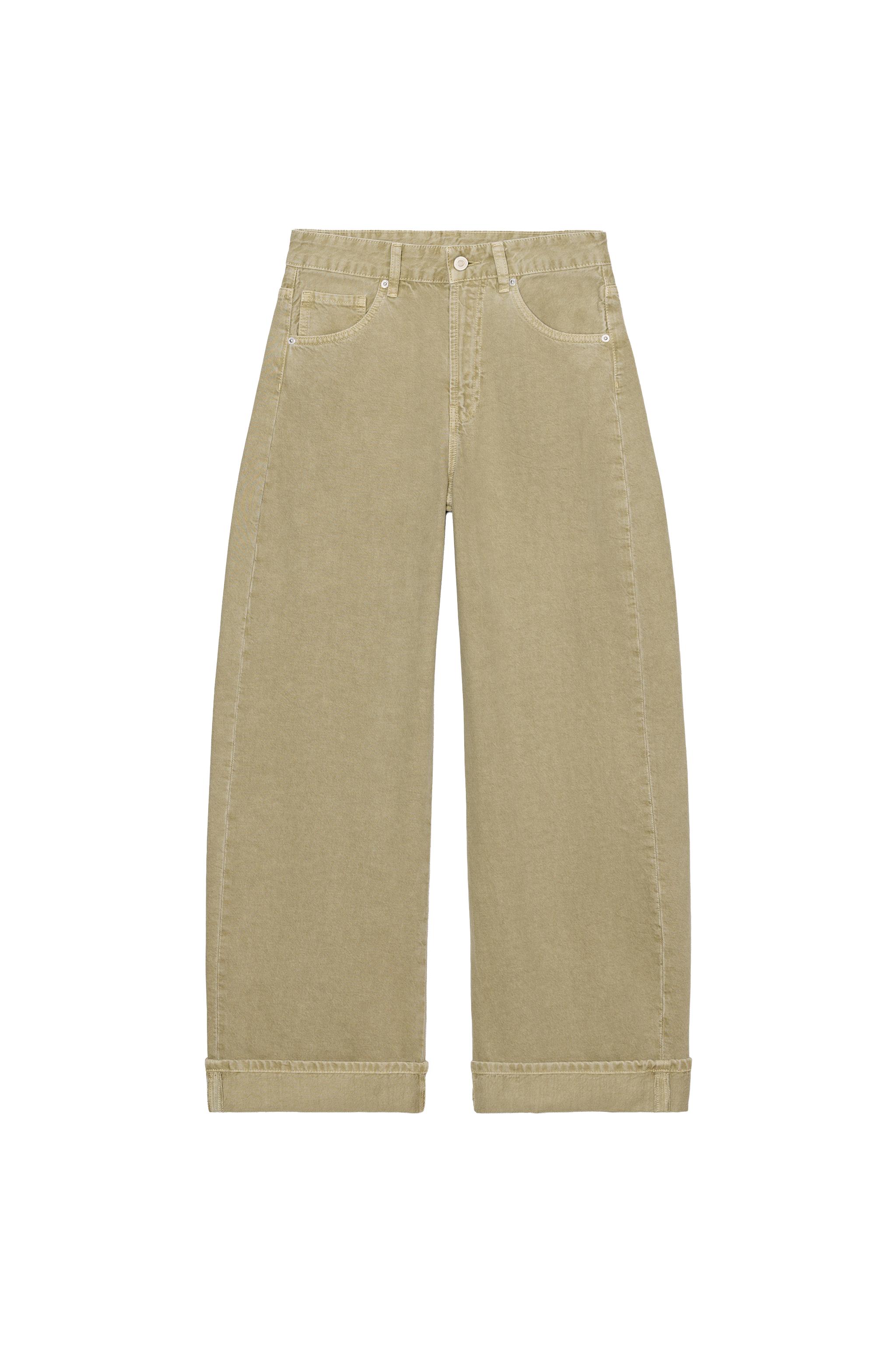 Baggy mid‑rise jeans