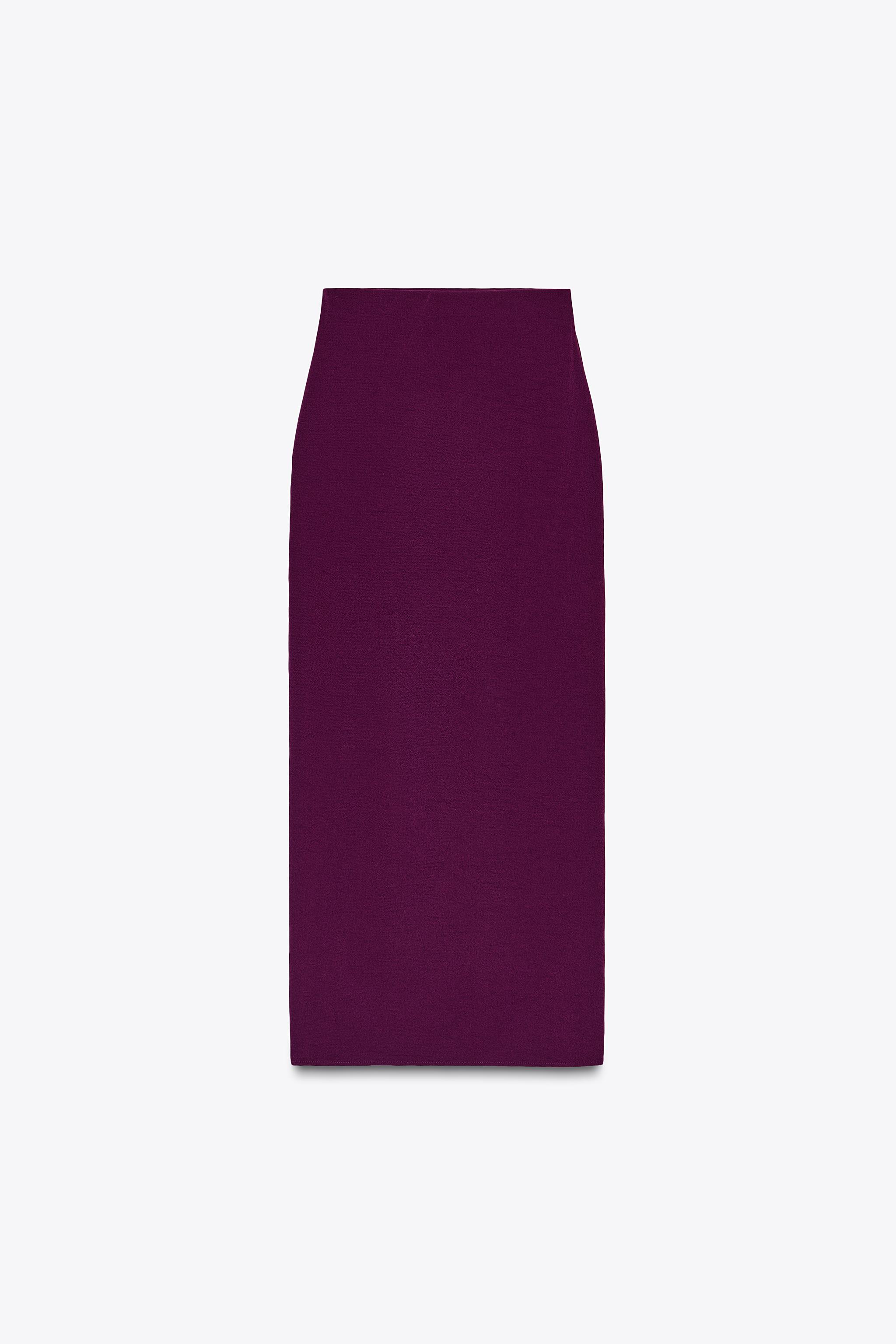 Elastic midi skirt