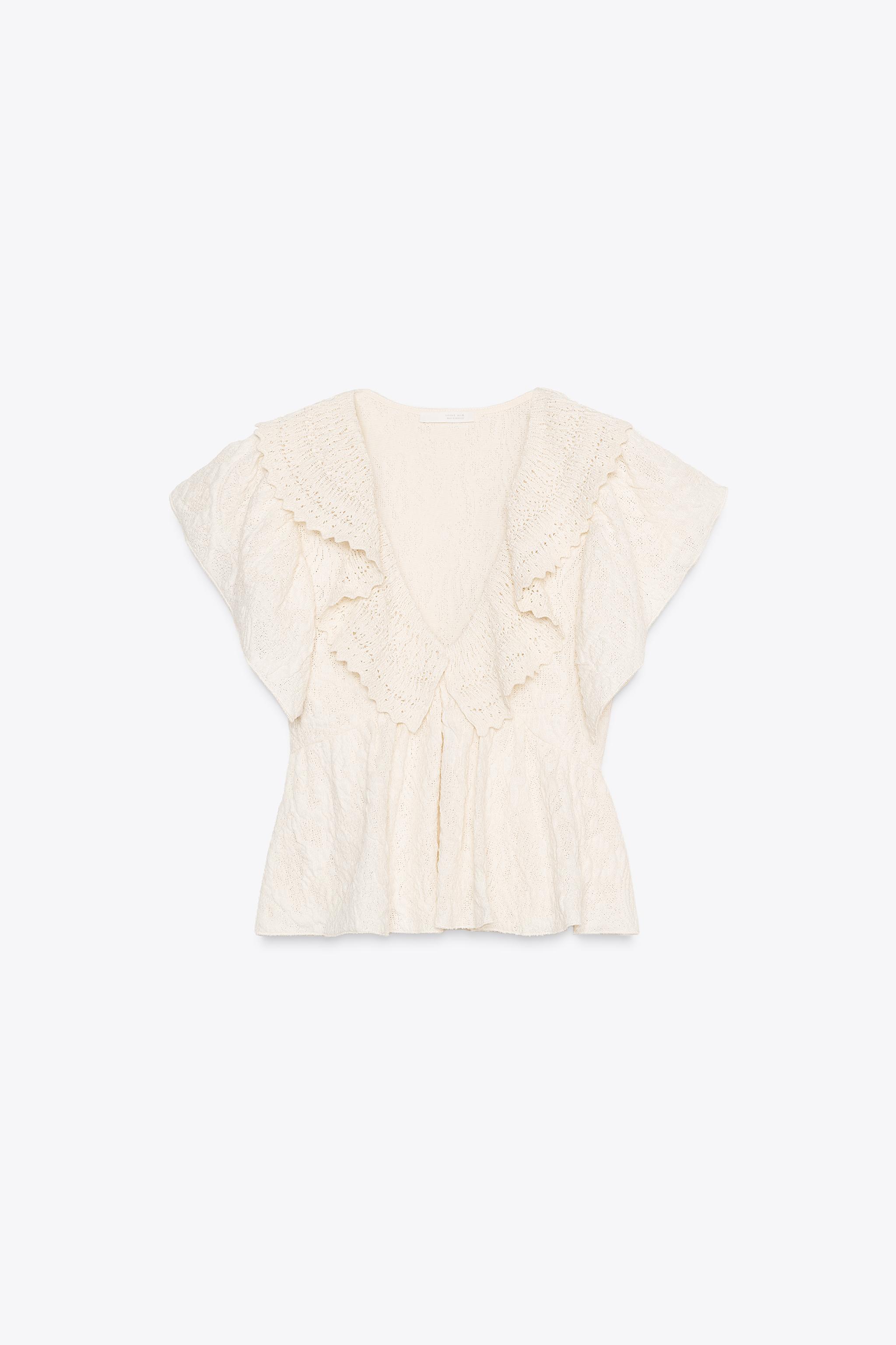 Jacquard Ruffle Top
