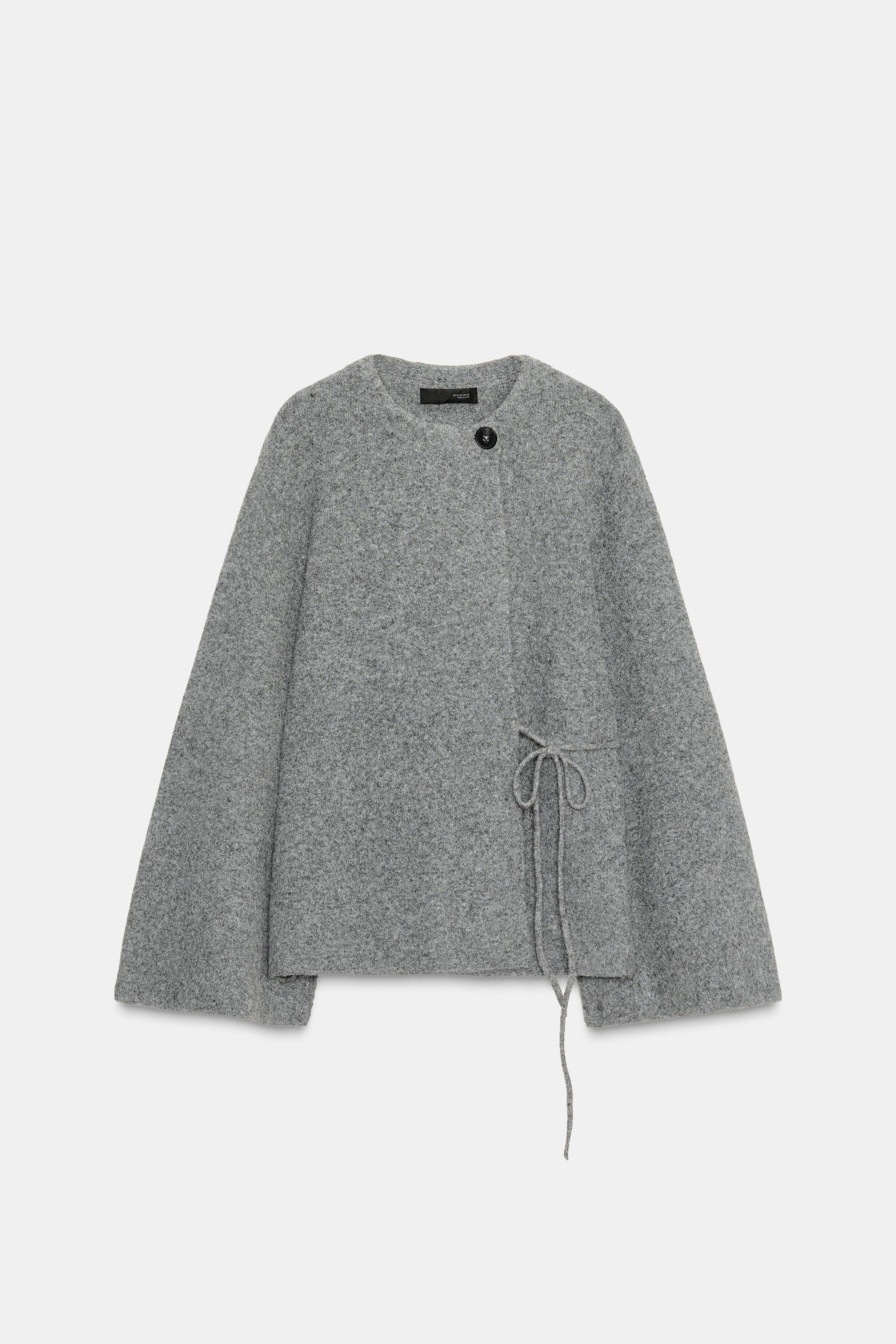Knit kimono coat
