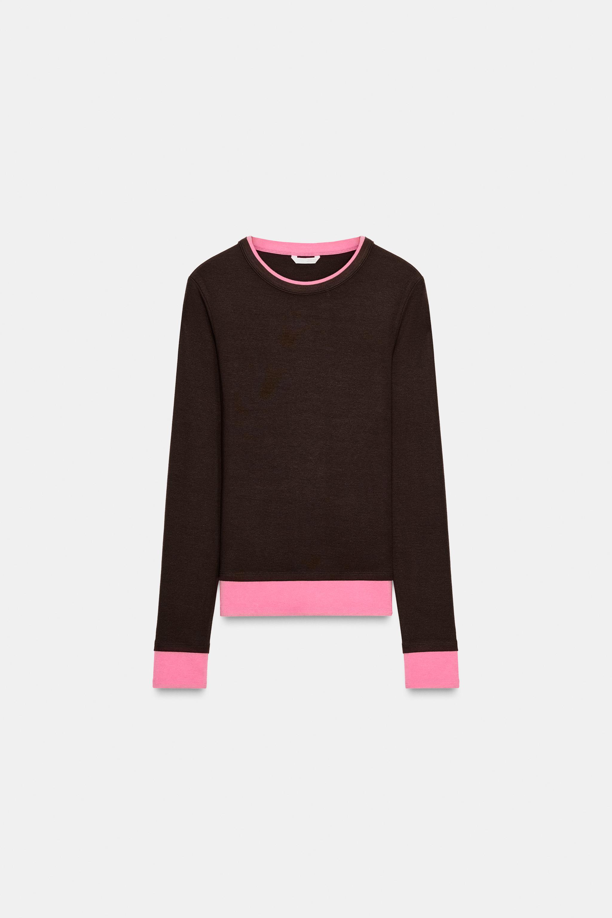 Double contrast t-shirt