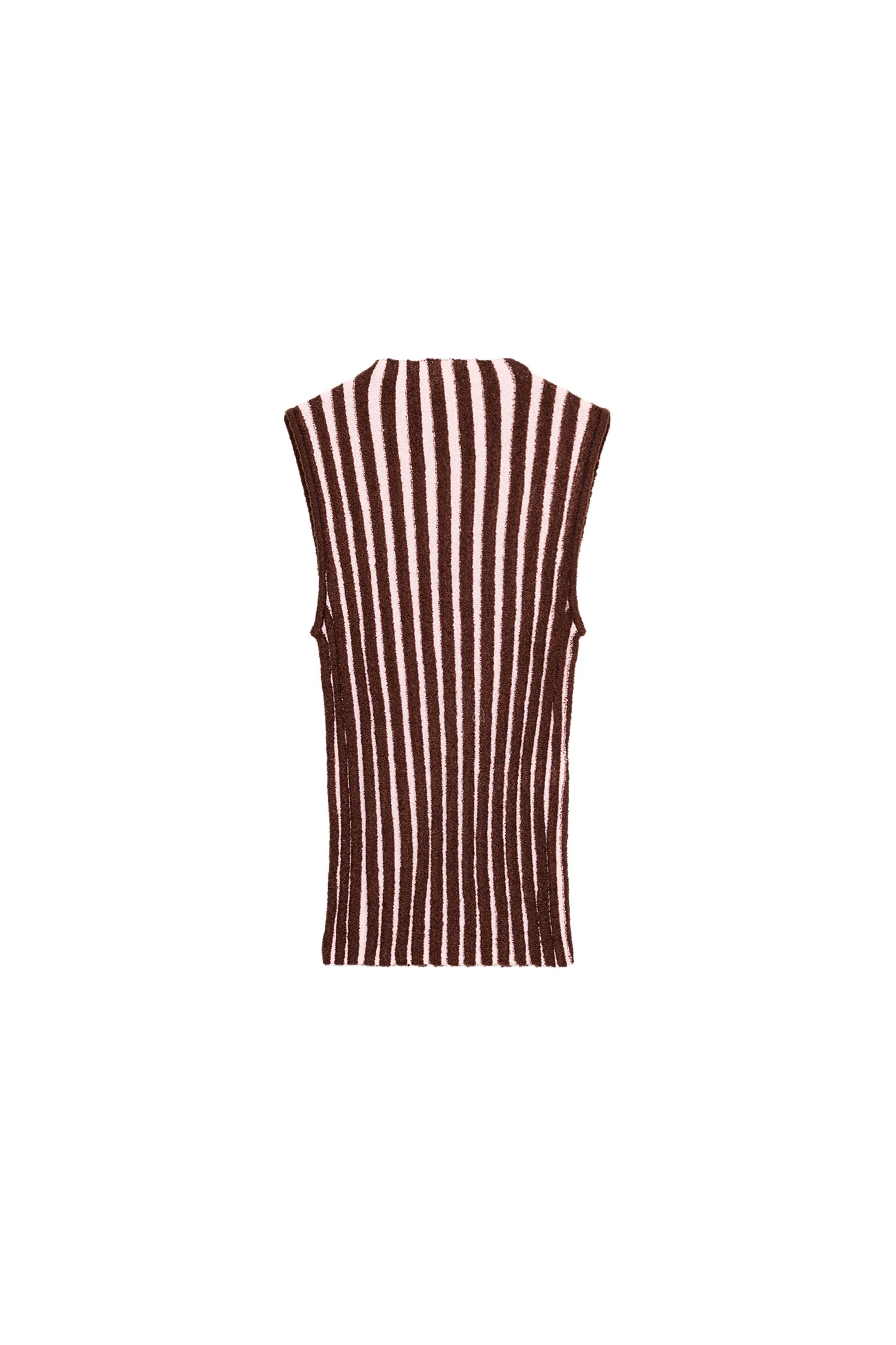 Striped textured top