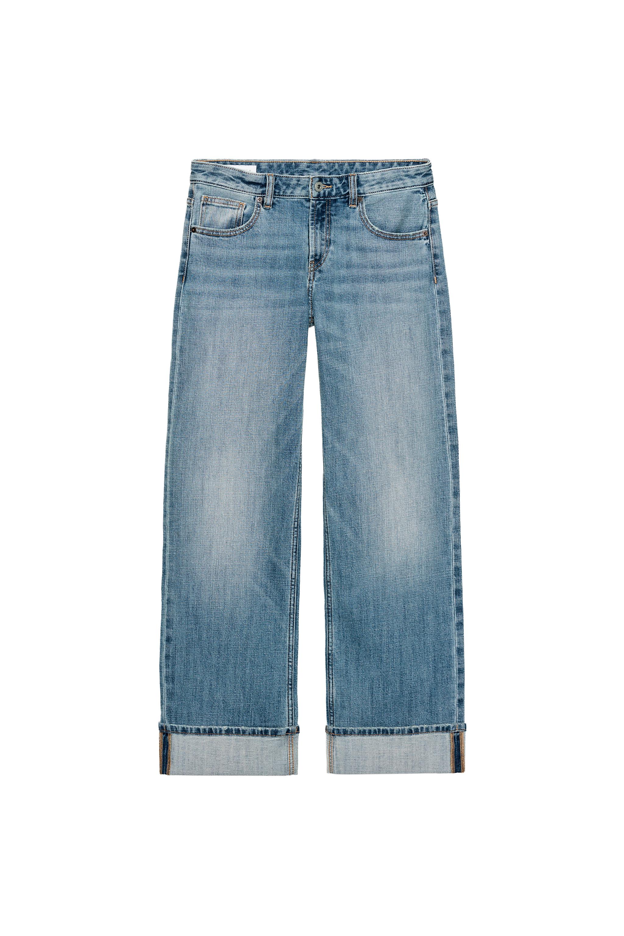 Loose folded jeans