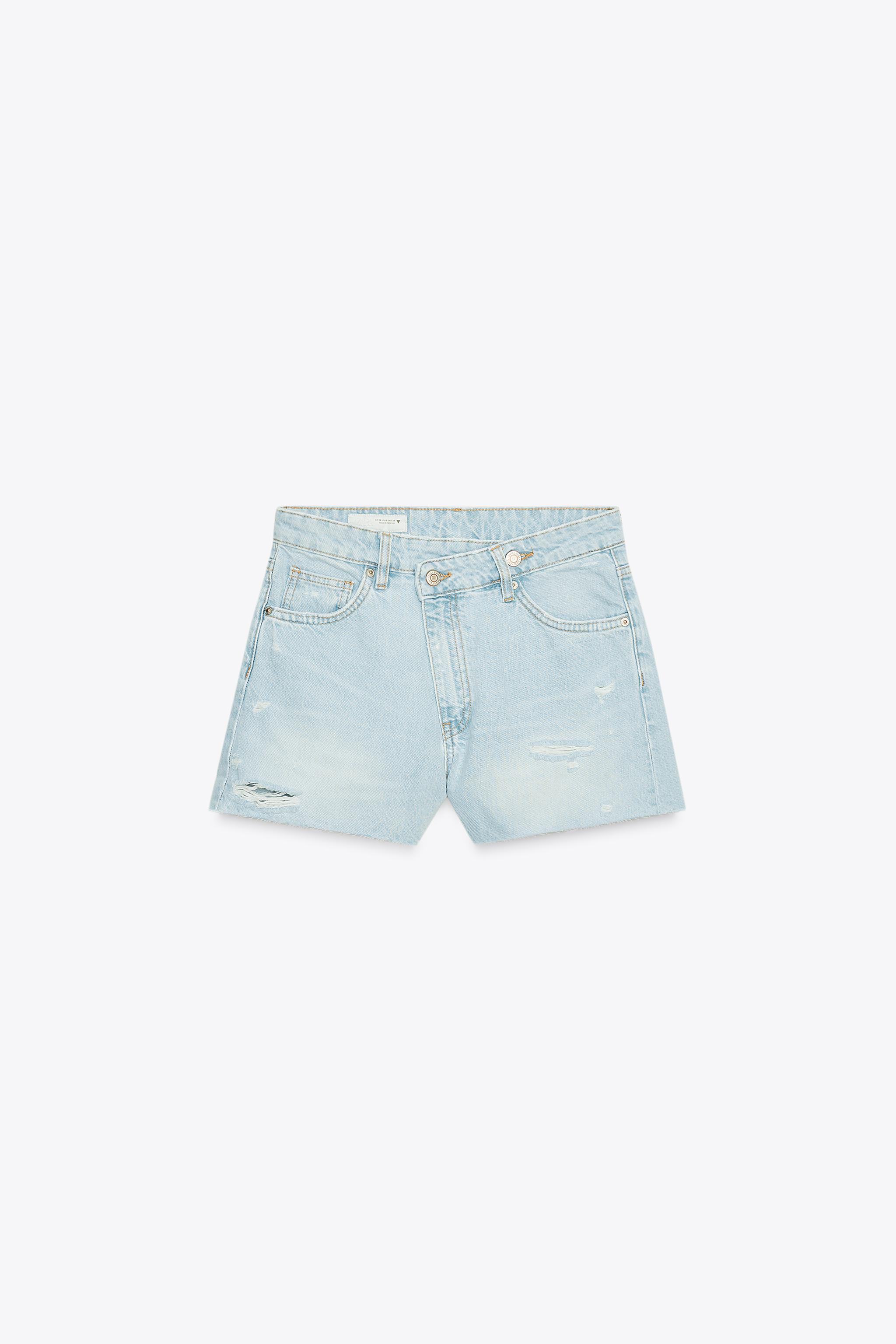 Mom fit denim bermuda shorts